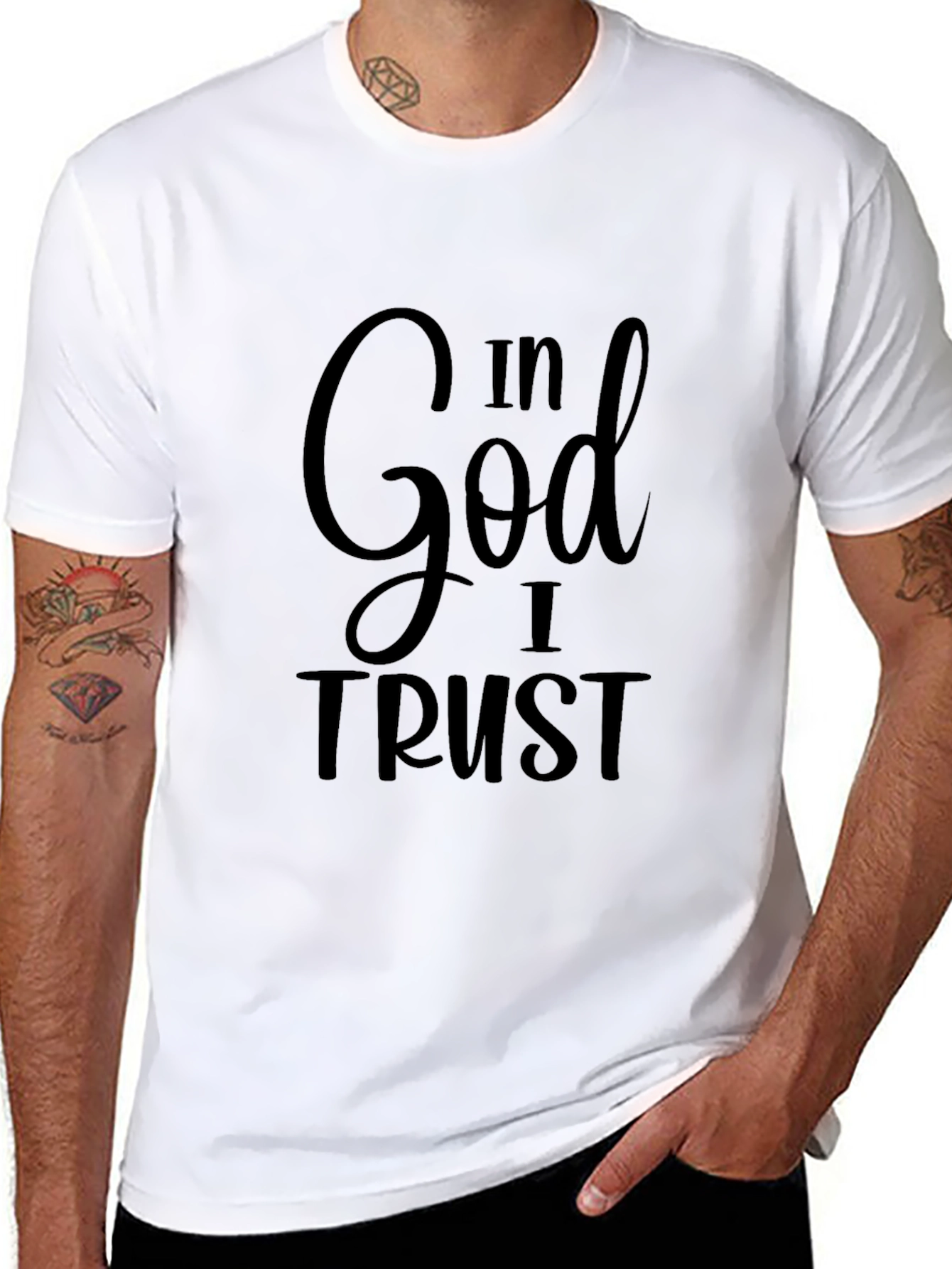 In God I Trust Graphic Tee - Black