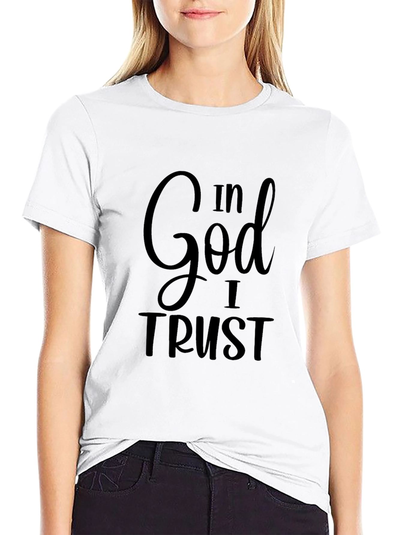 In God I Trust Graphic Tee - Black