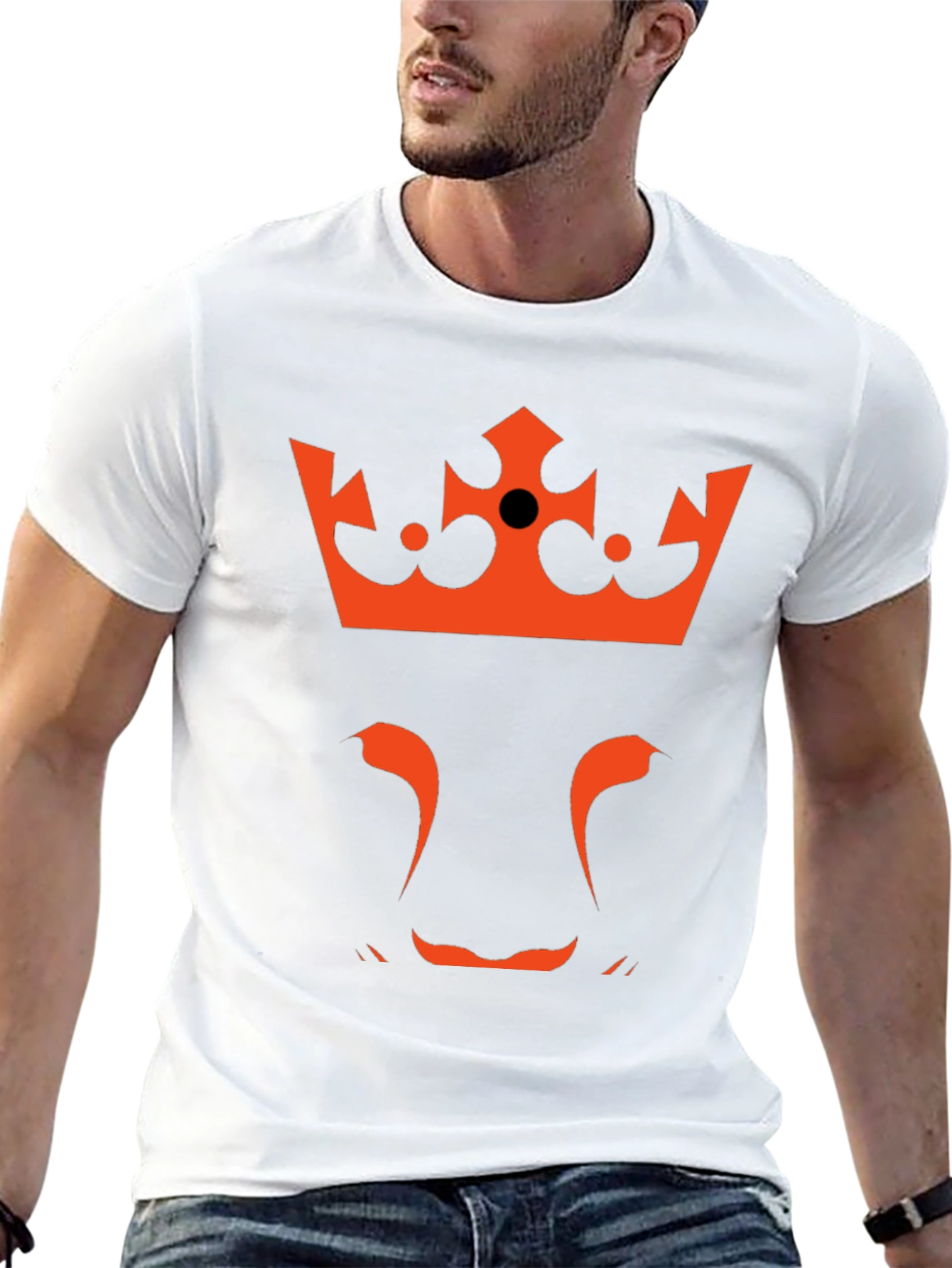 King Lion Graphic T-Shirt - Crowned Beast Tee