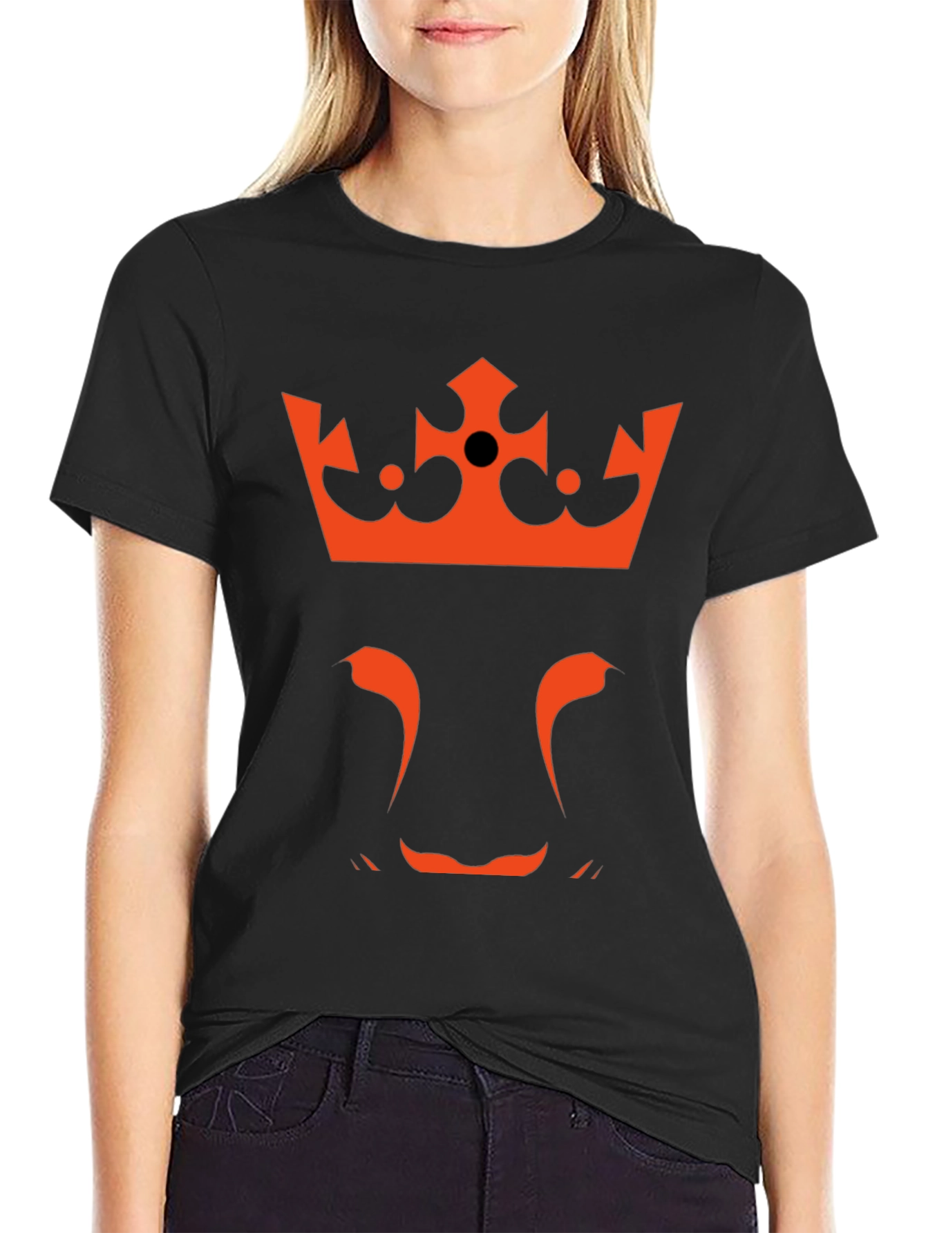 King Lion Graphic T-Shirt - Crowned Beast Tee