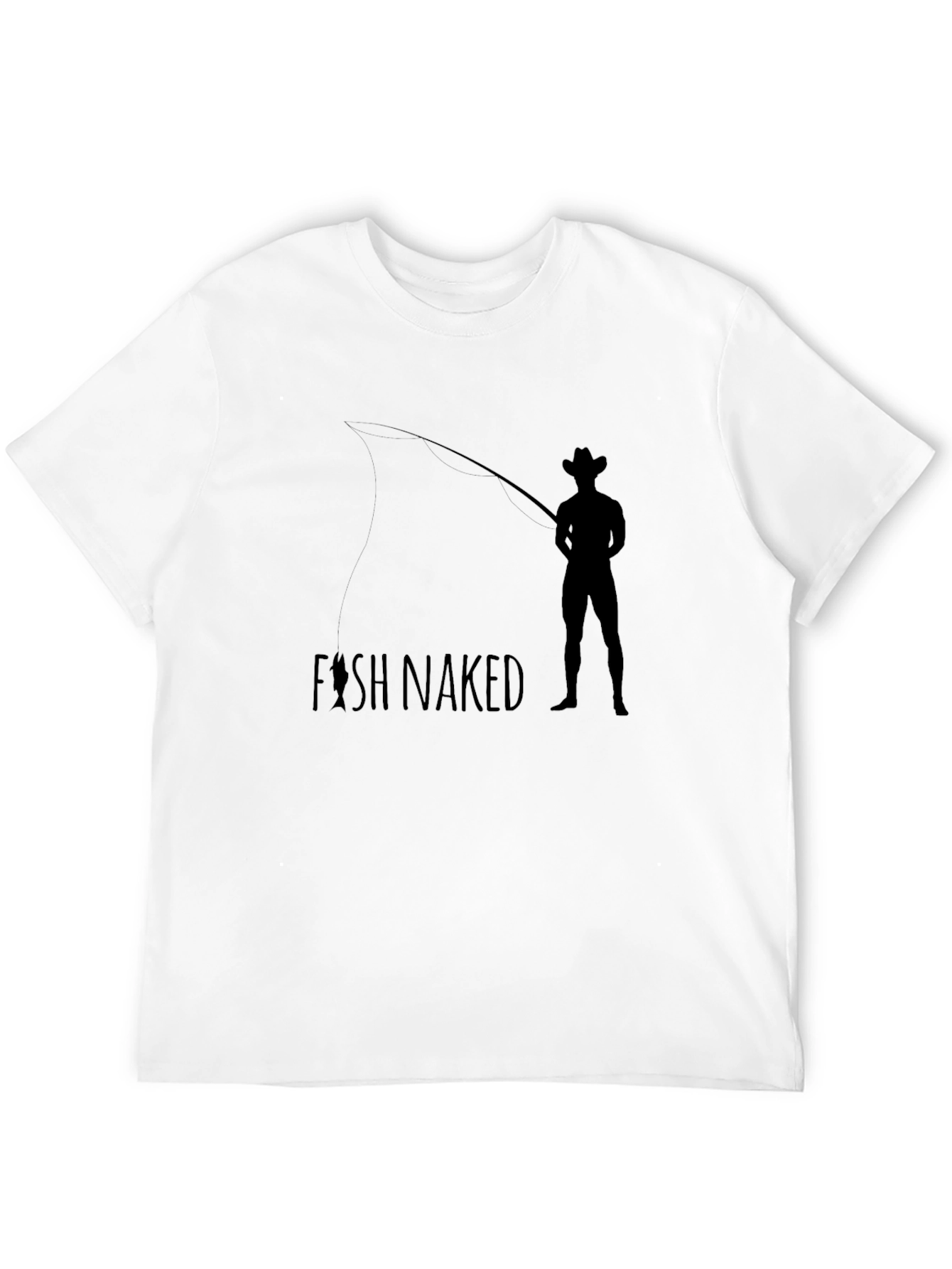 Fish Naked T-Shirt - Black Graphic Tee