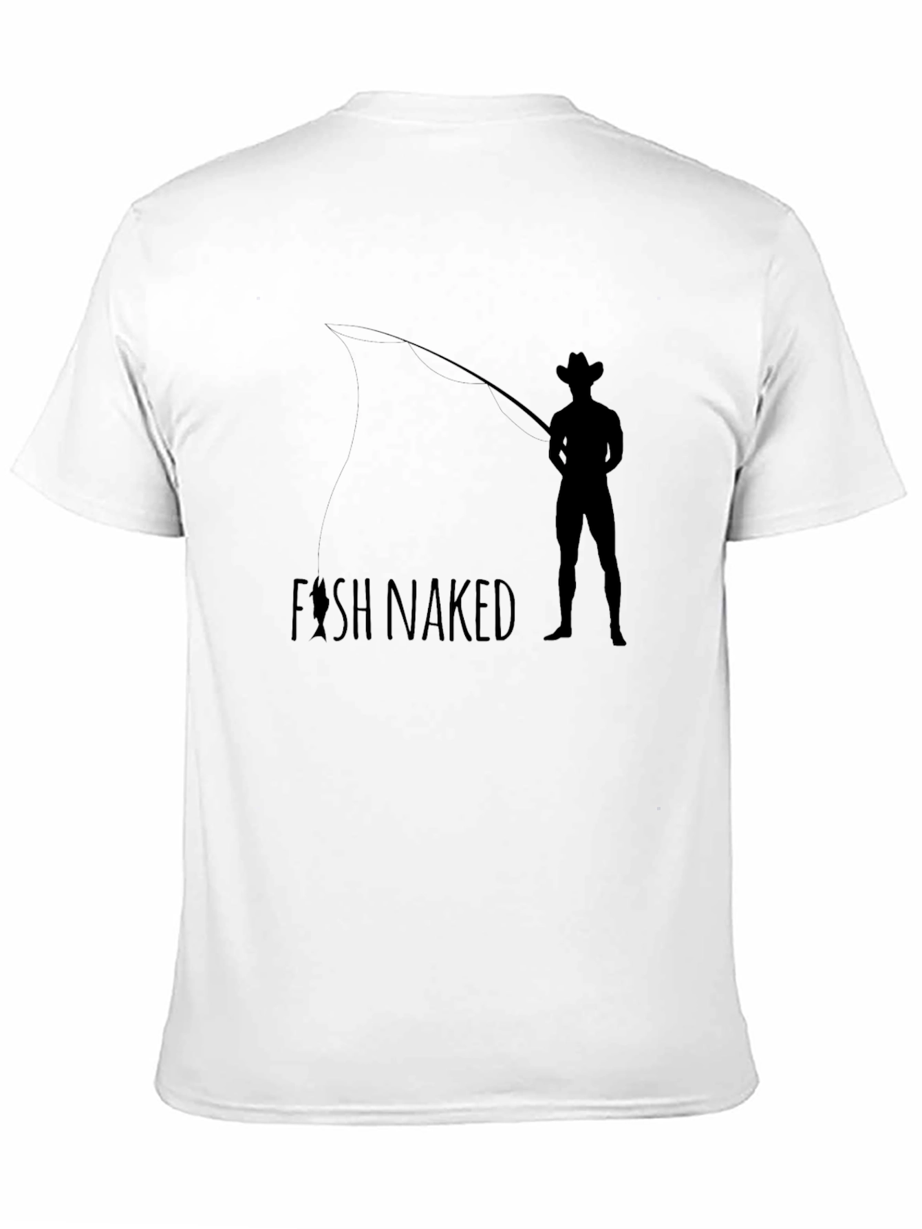 Fish Naked T-Shirt - Black Graphic Tee