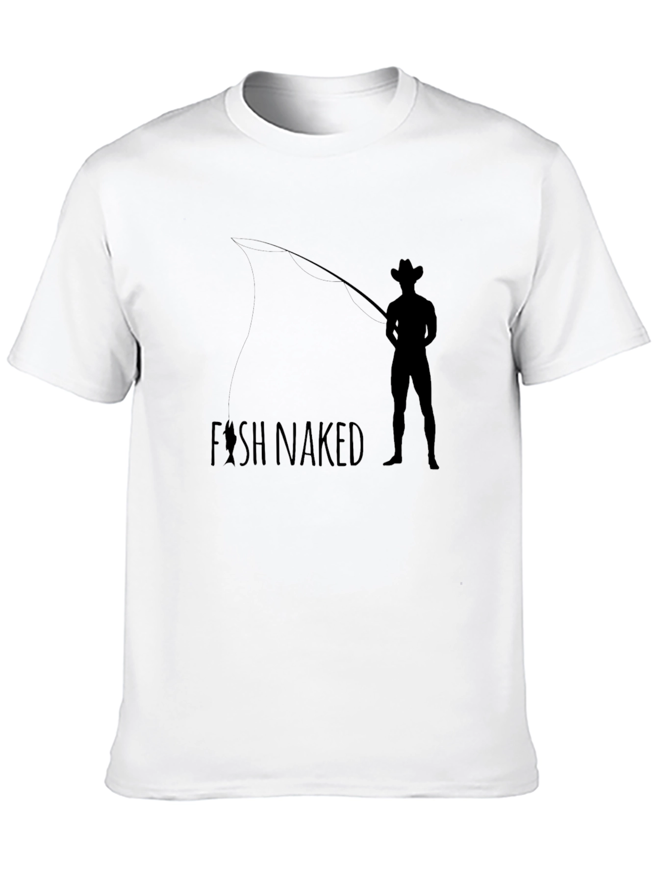 Fish Naked T-Shirt - Black Graphic Tee