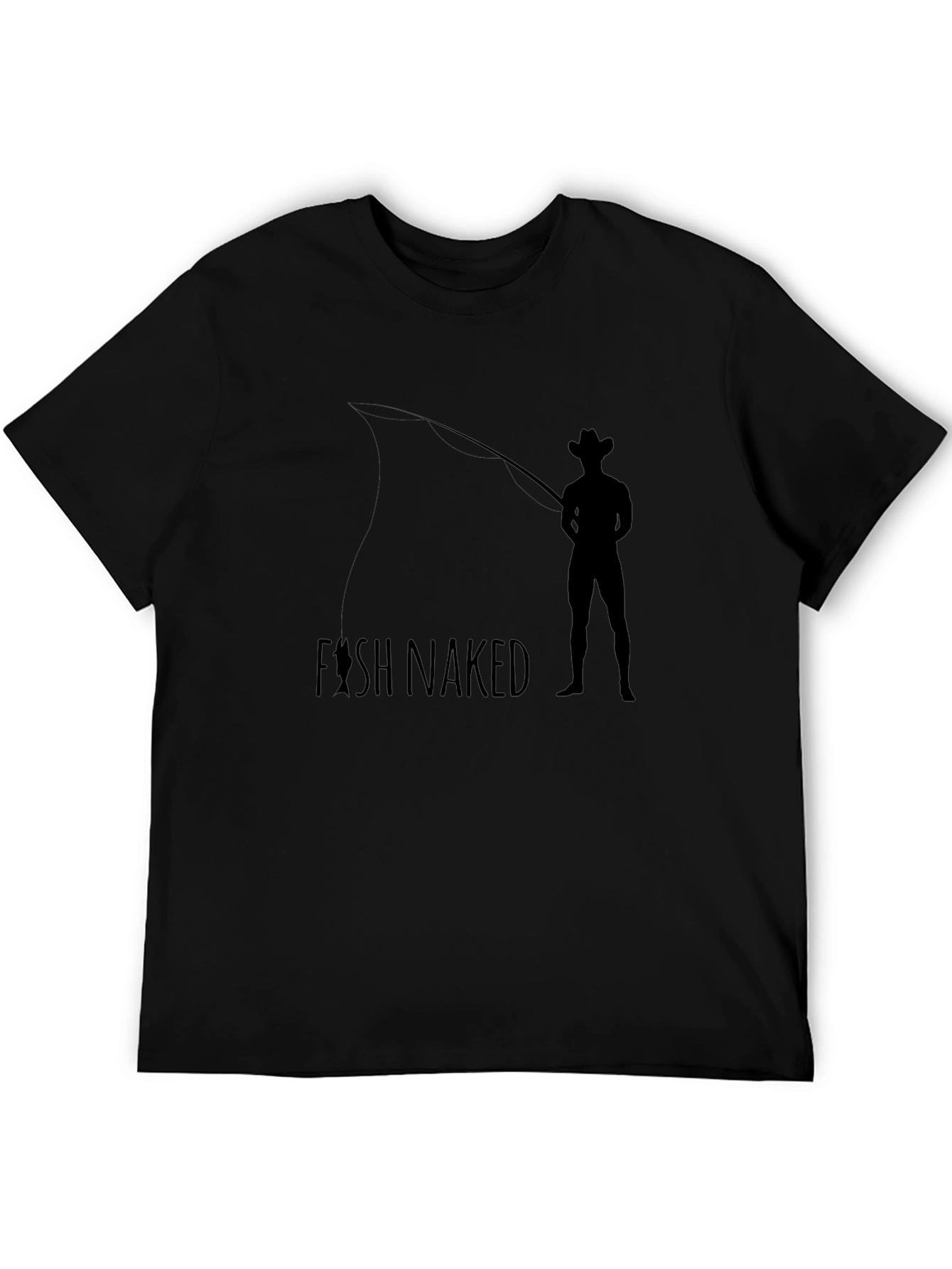 Fish Naked T-Shirt - Black Graphic Tee