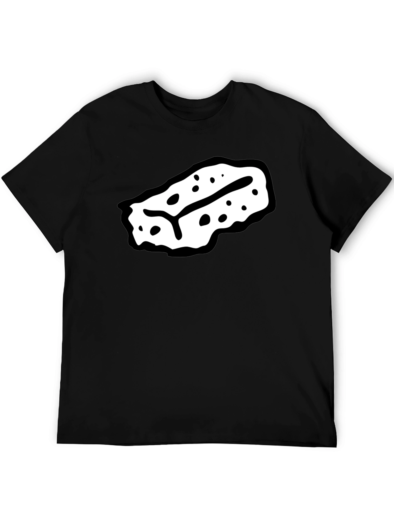 Unique Graphic Print T-Shirt - Black