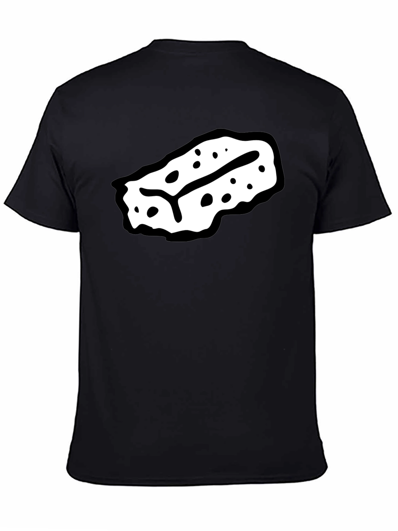 Unique Graphic Print T-Shirt - Black