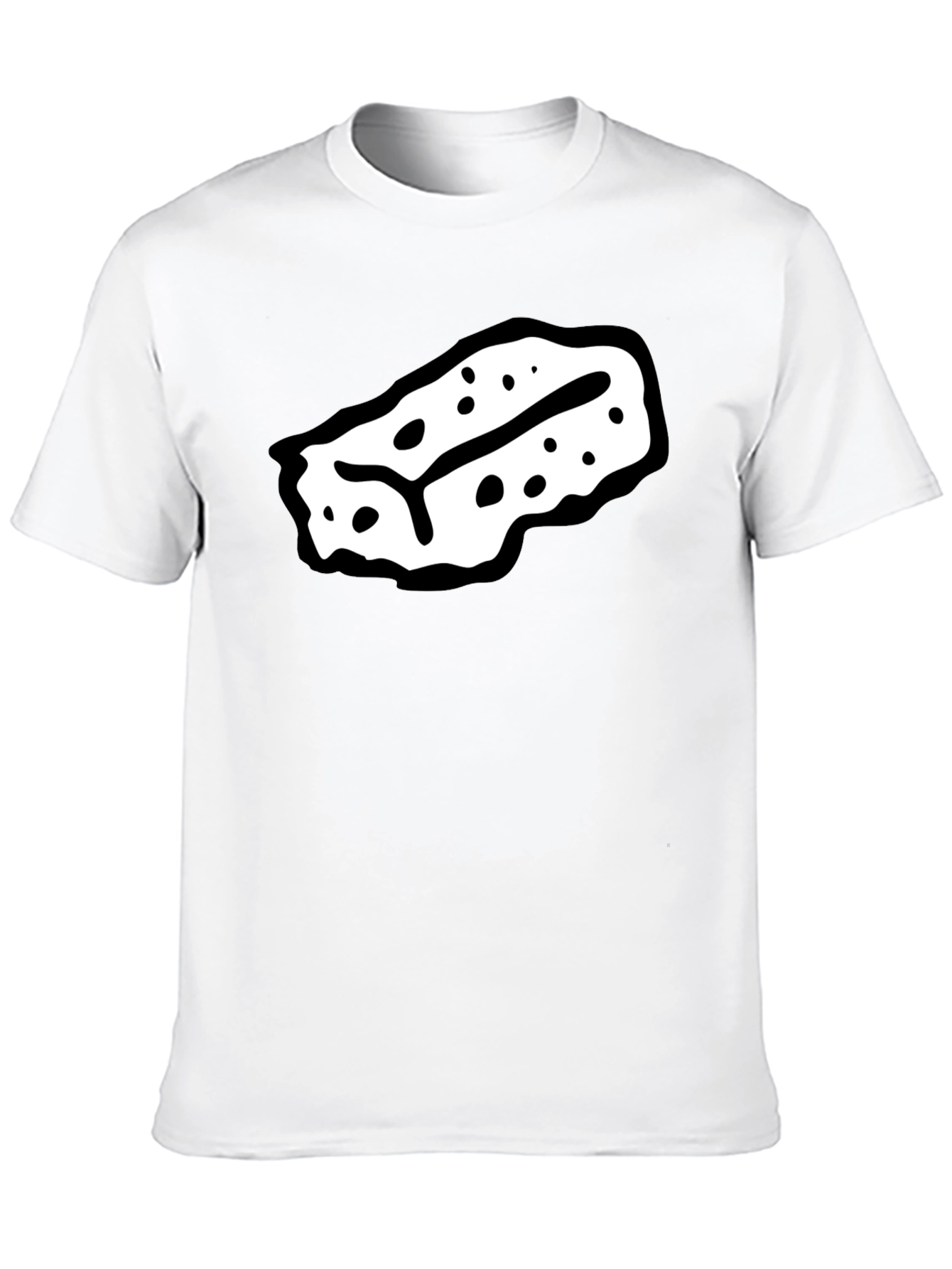 Unique Graphic Print T-Shirt - Black