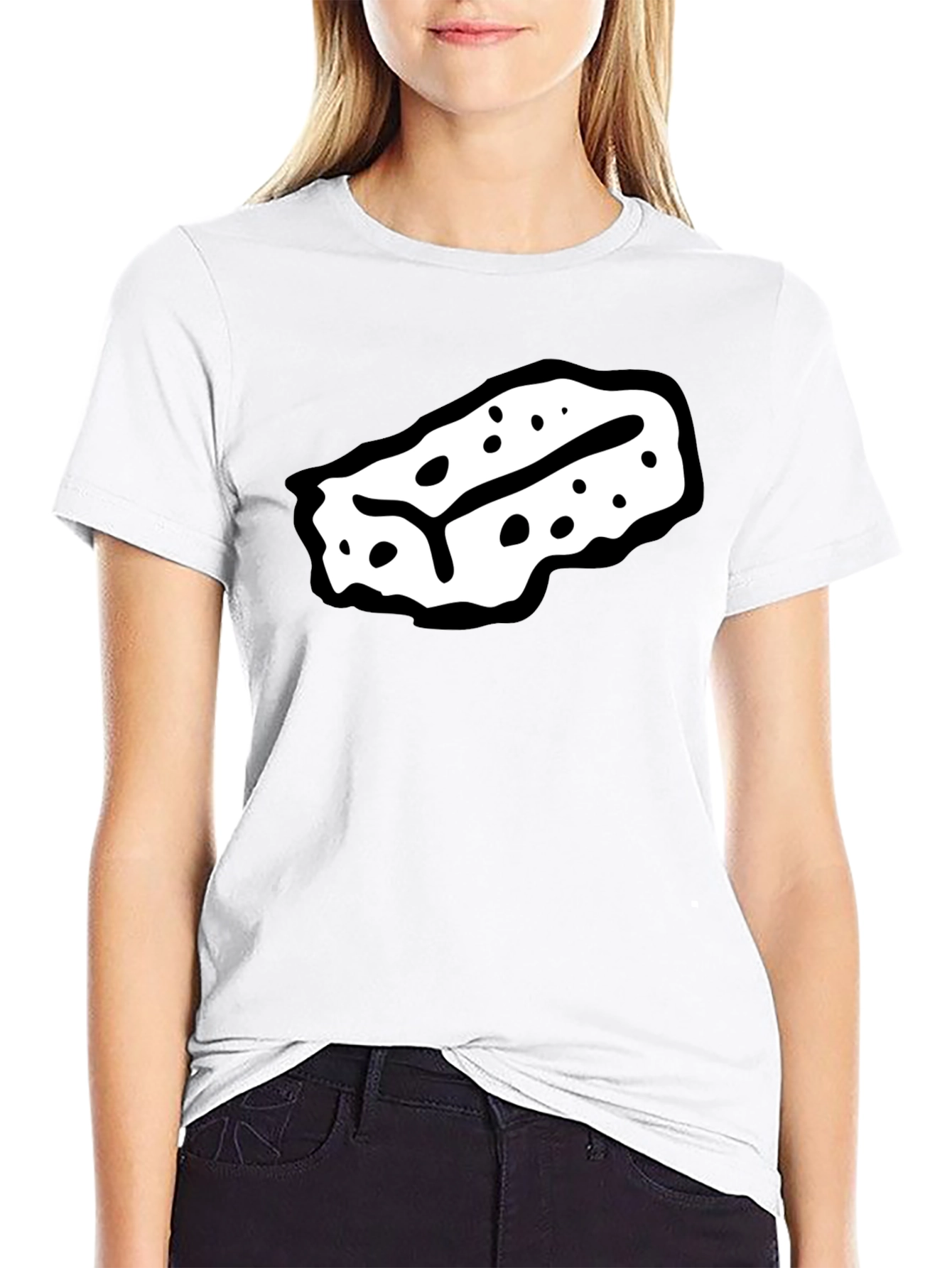 Unique Graphic Print T-Shirt - Black