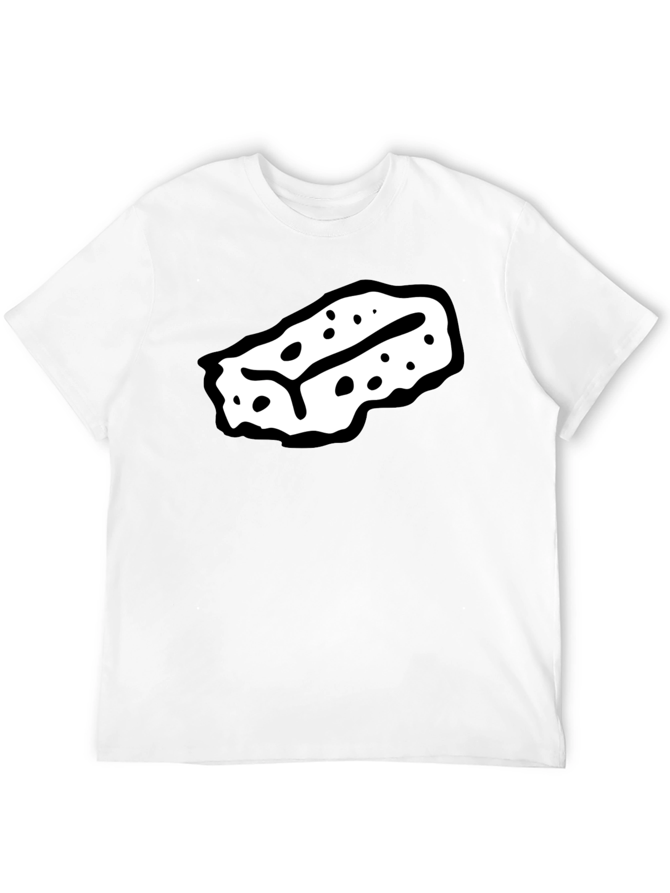 Unique Graphic Print T-Shirt - Black