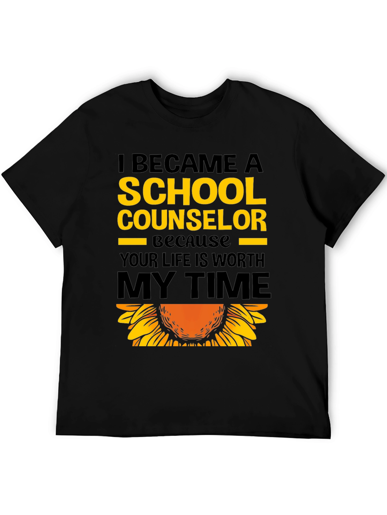 School Counselor Sunflower Graphic T-Shirt