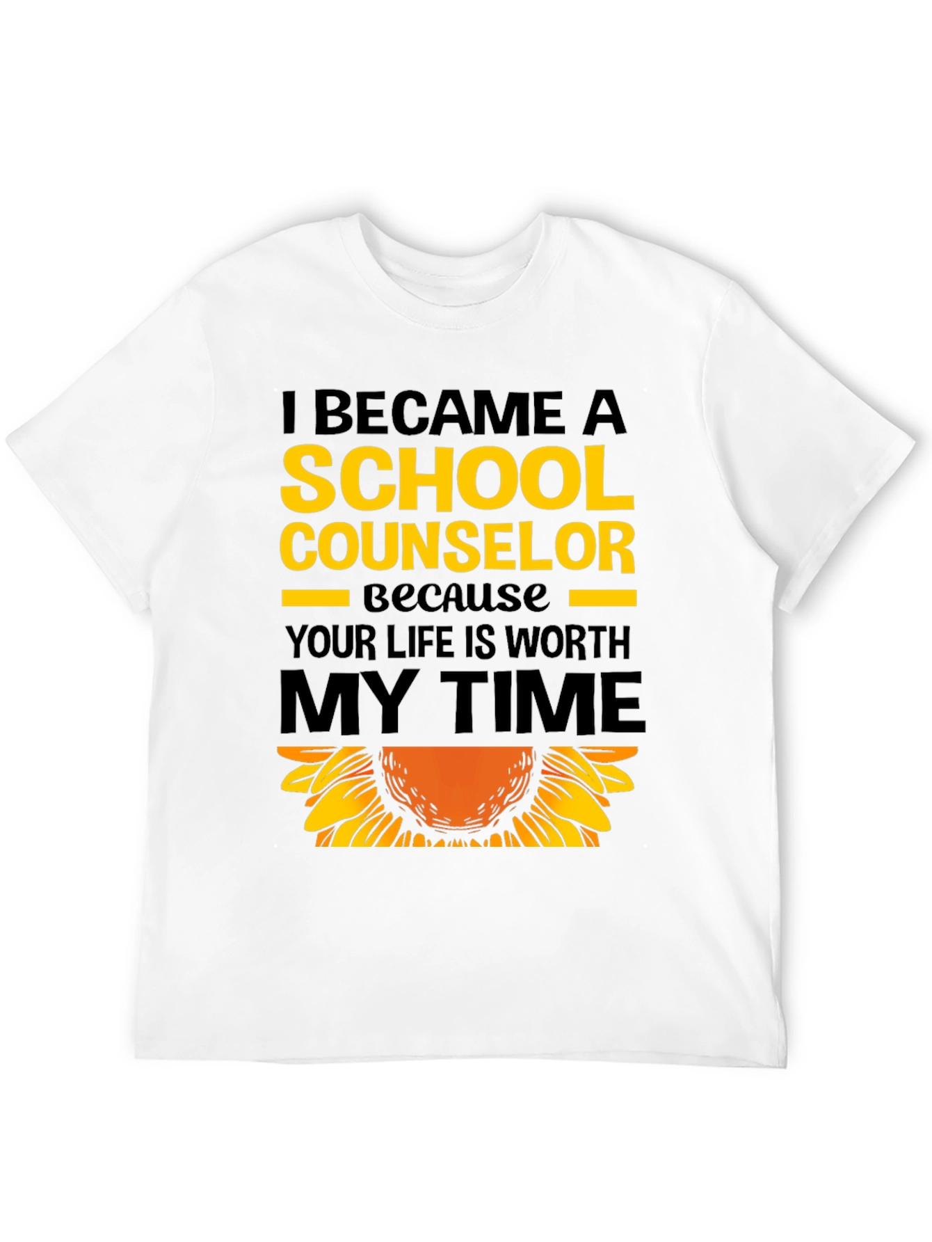 School Counselor Sunflower Graphic T-Shirt