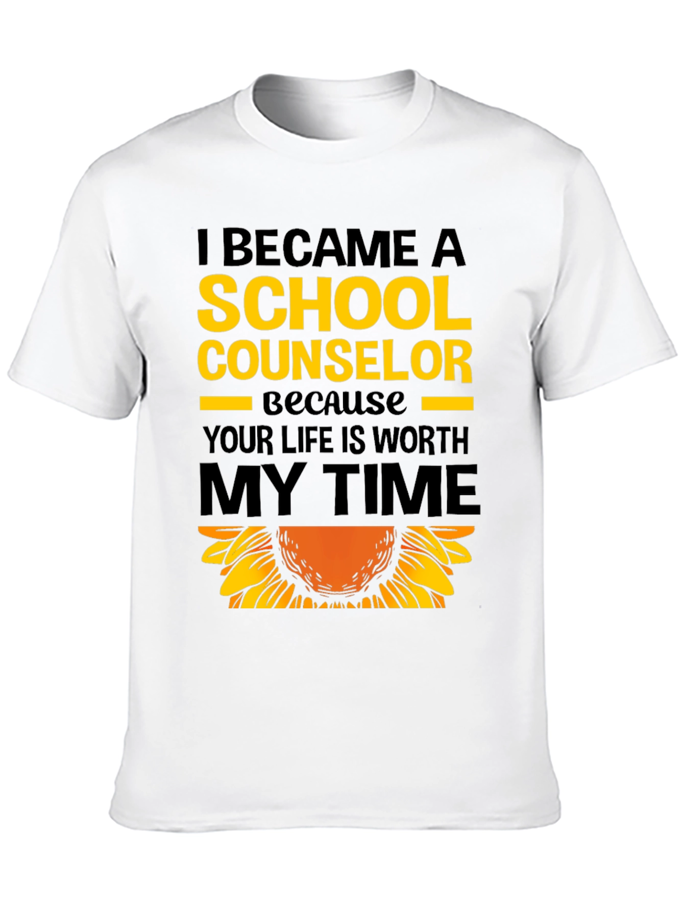 School Counselor Sunflower Graphic T-Shirt