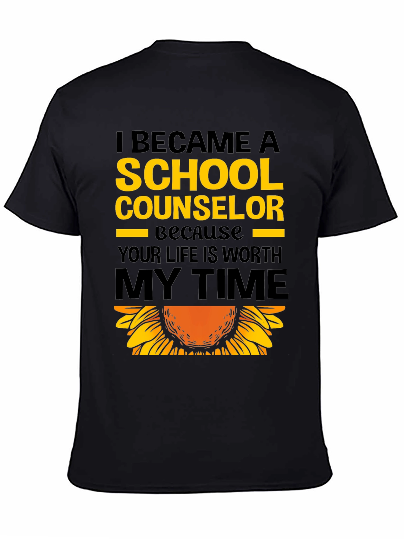 School Counselor Sunflower Graphic T-Shirt
