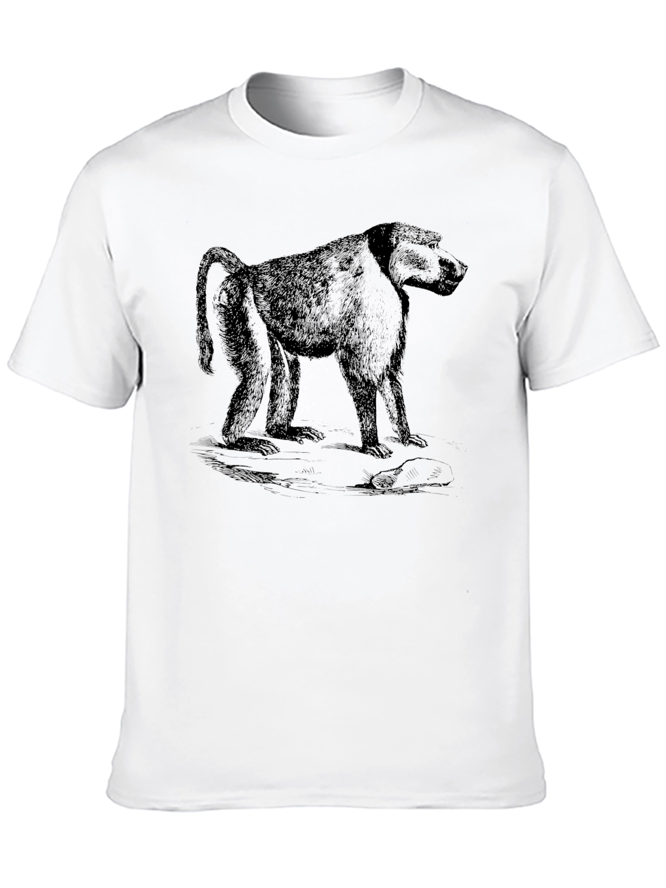 Baboon Graphic Black T-Shirt | Mens Classic Fit