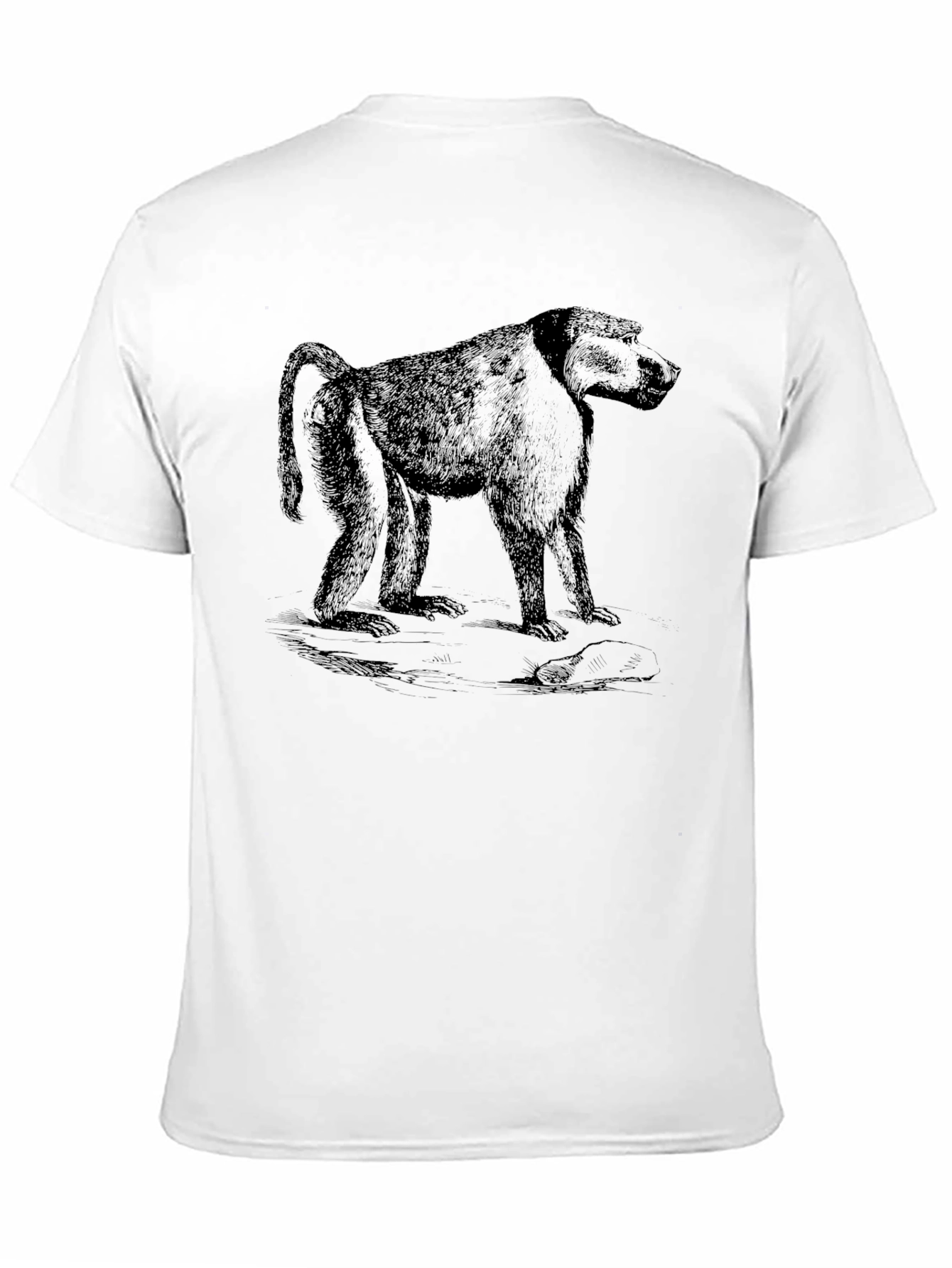 Baboon Graphic Black T-Shirt | Mens Classic Fit
