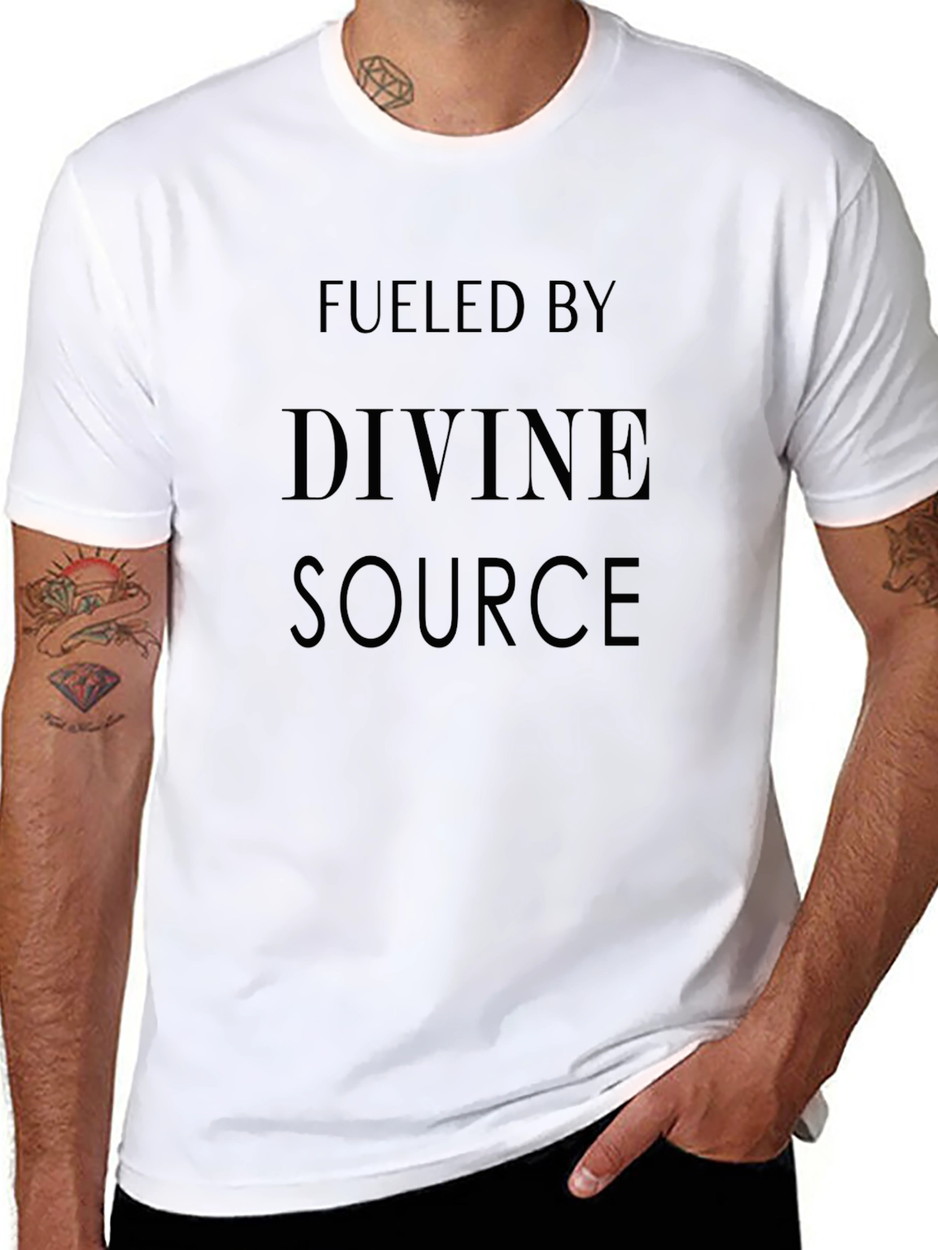 Fueled by Divine Source Black T-Shirt