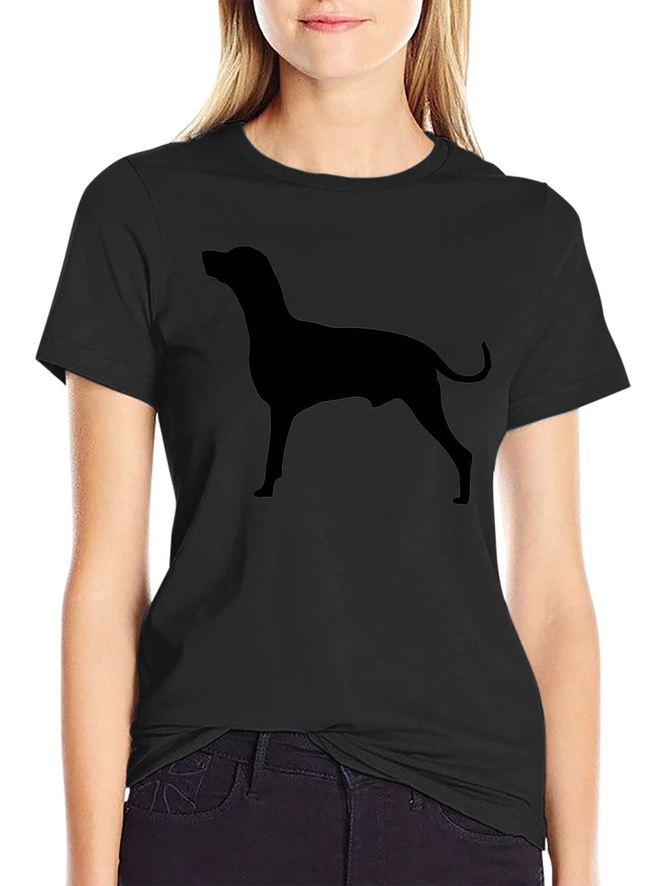 Dog Silhouette T-Shirt - Stylish Minimalist Design