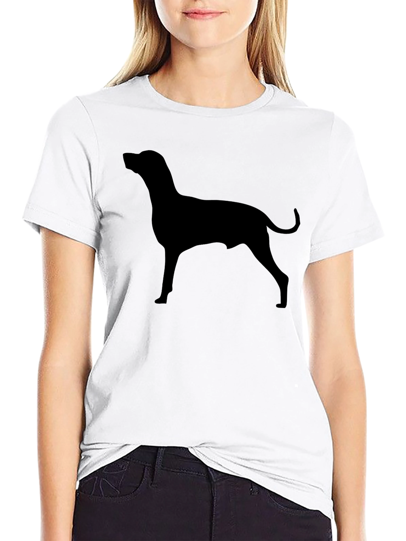 Dog Silhouette T-Shirt - Stylish Minimalist Design
