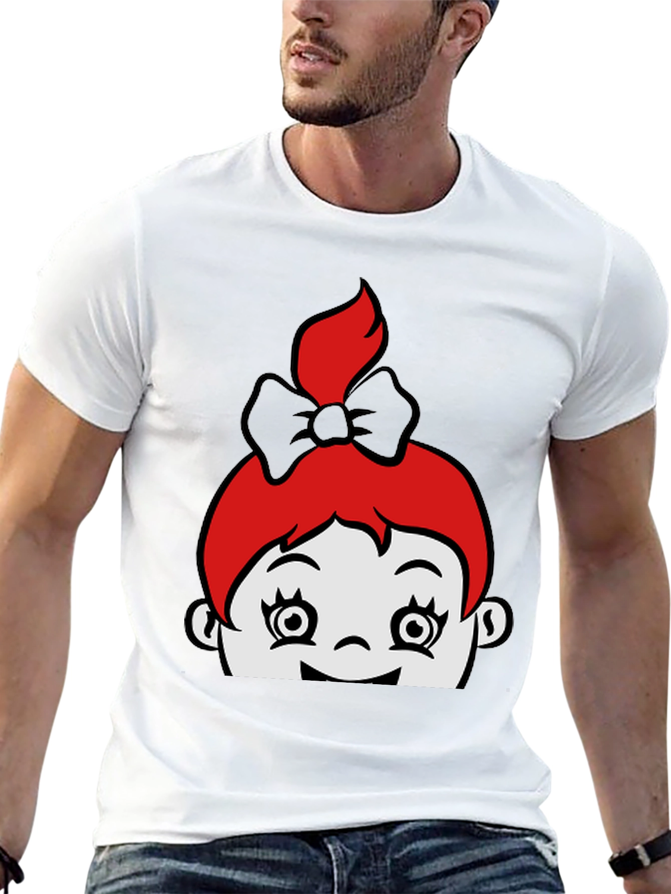 Cartoon Character Graphic Black Tee