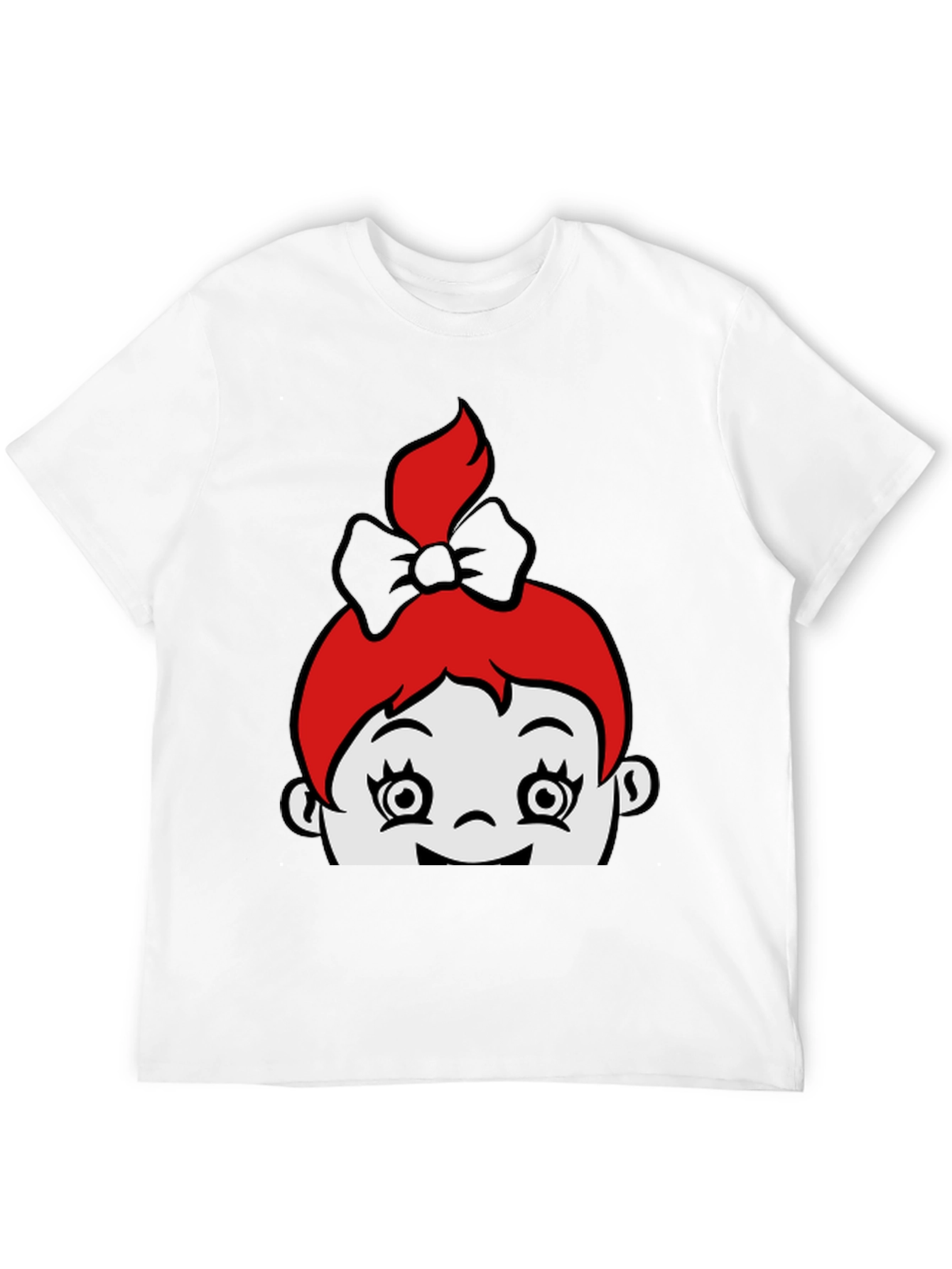Cartoon Character Graphic Black Tee