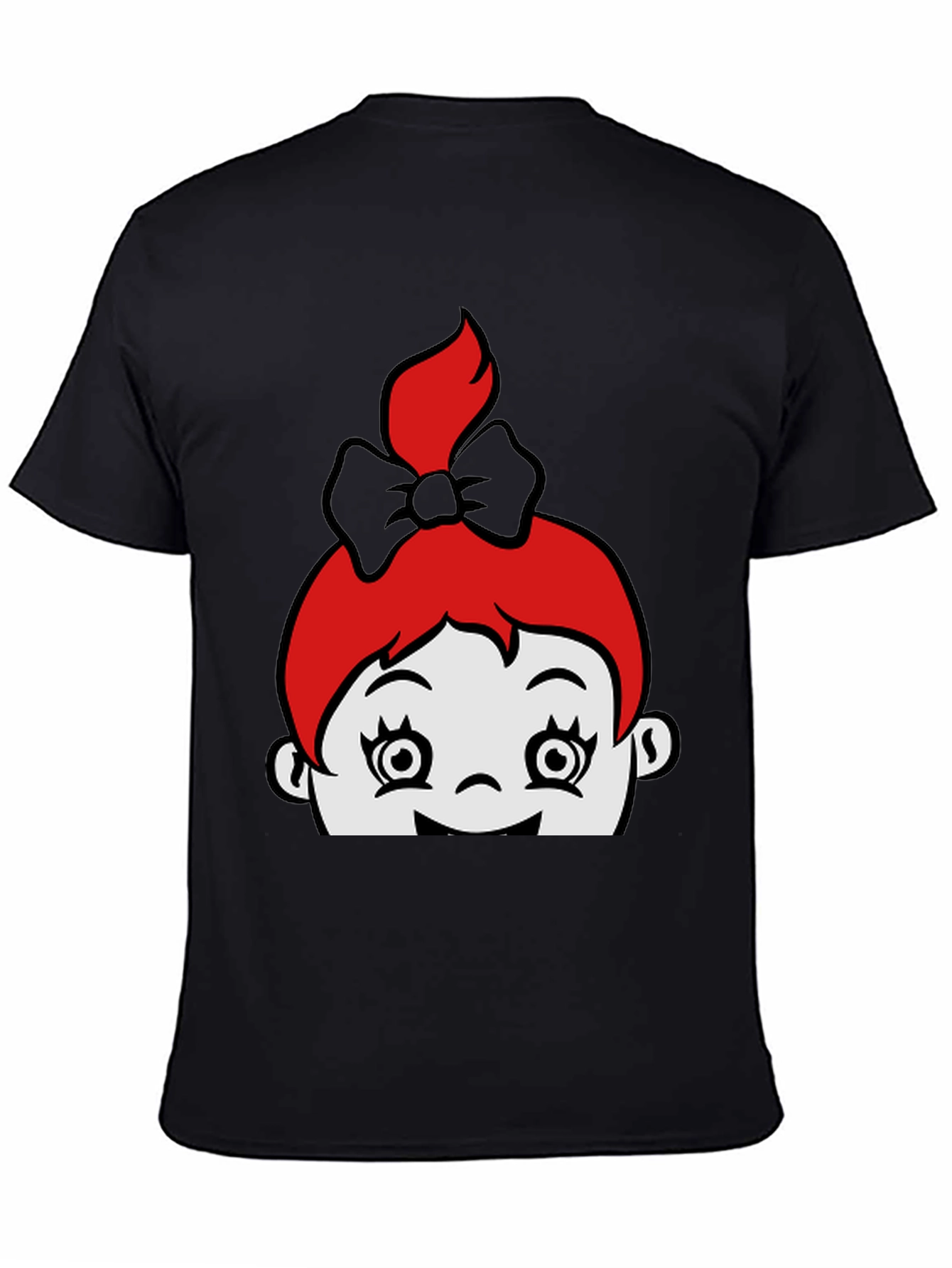 Cartoon Character Graphic Black Tee