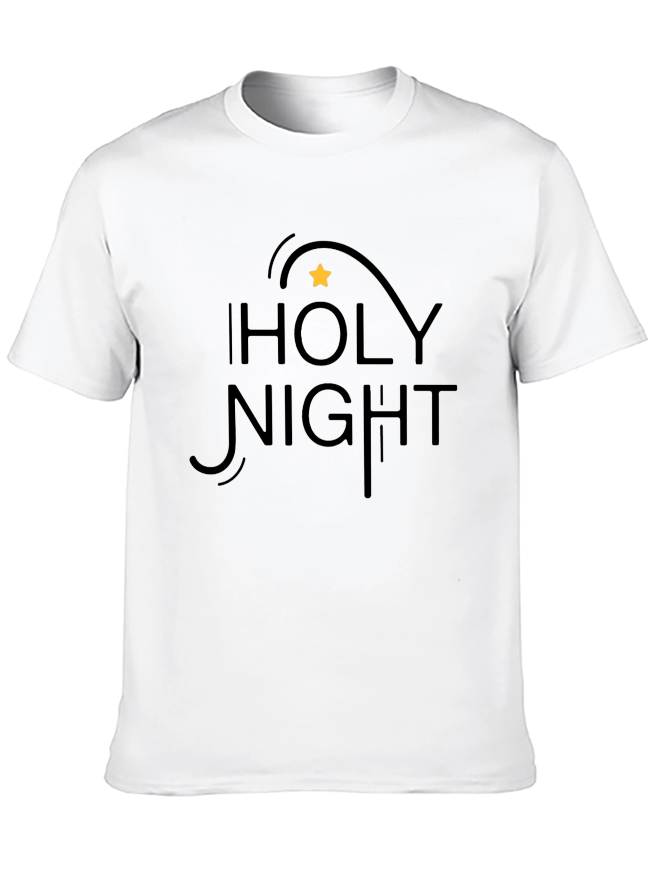 Holy Night Graphic Tee - Black Cotton T-Shirt