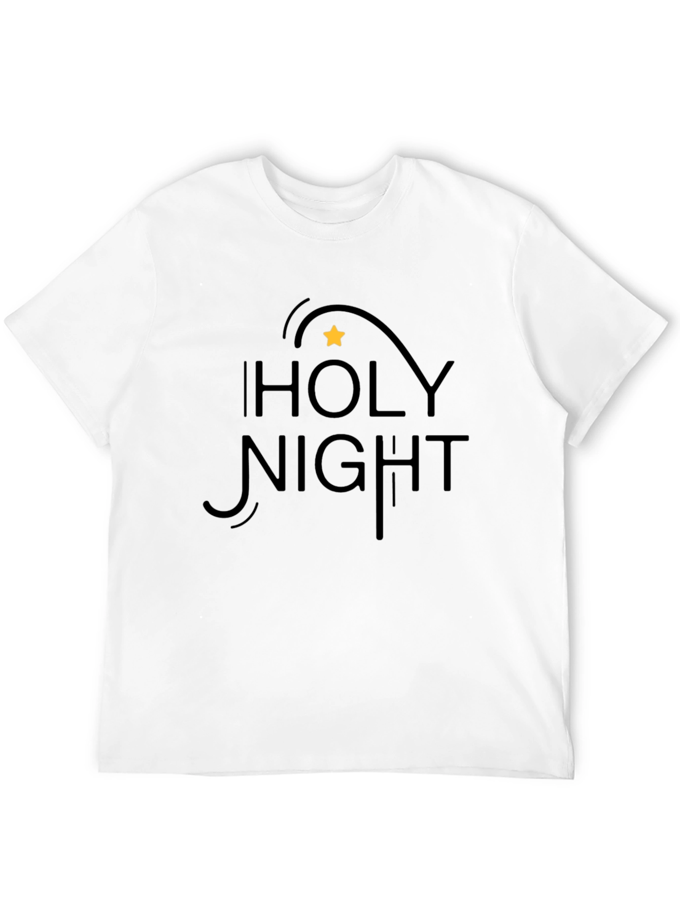 Holy Night Graphic Tee - Black Cotton T-Shirt
