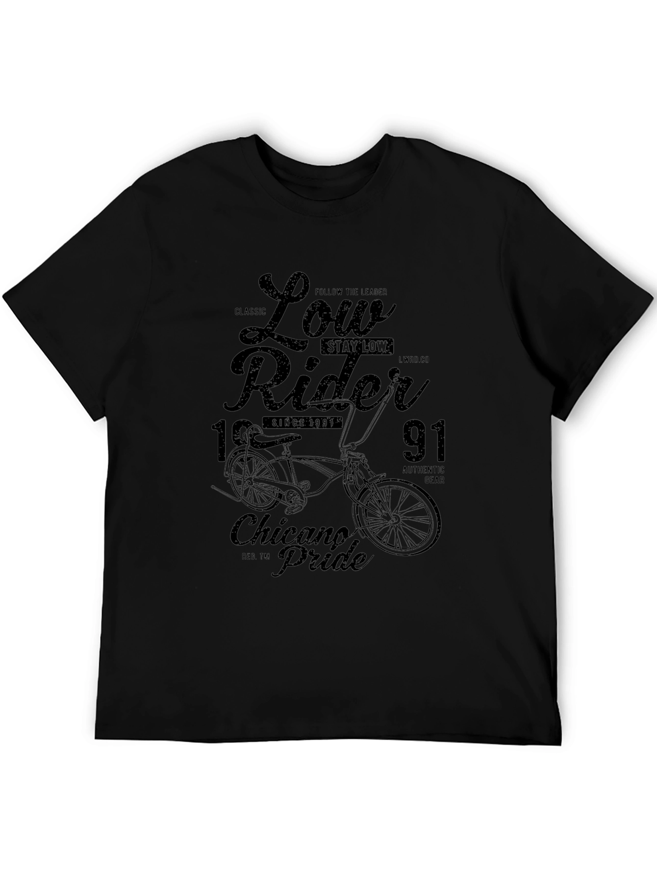 Low Rider Chicano Pride Black Graphic Tee