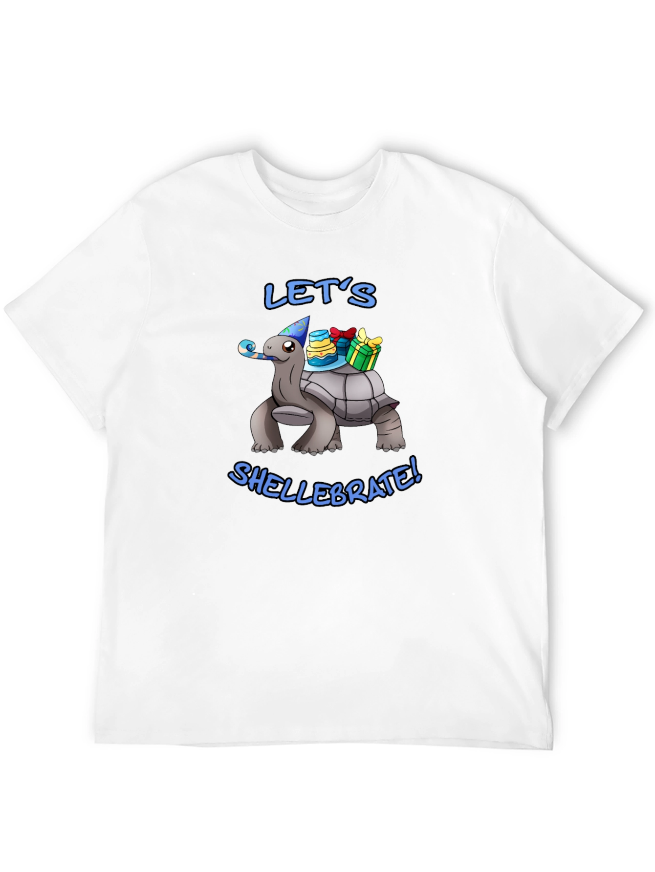 Lets Shellebrate! Turtle Graphic Black T-Shirt
