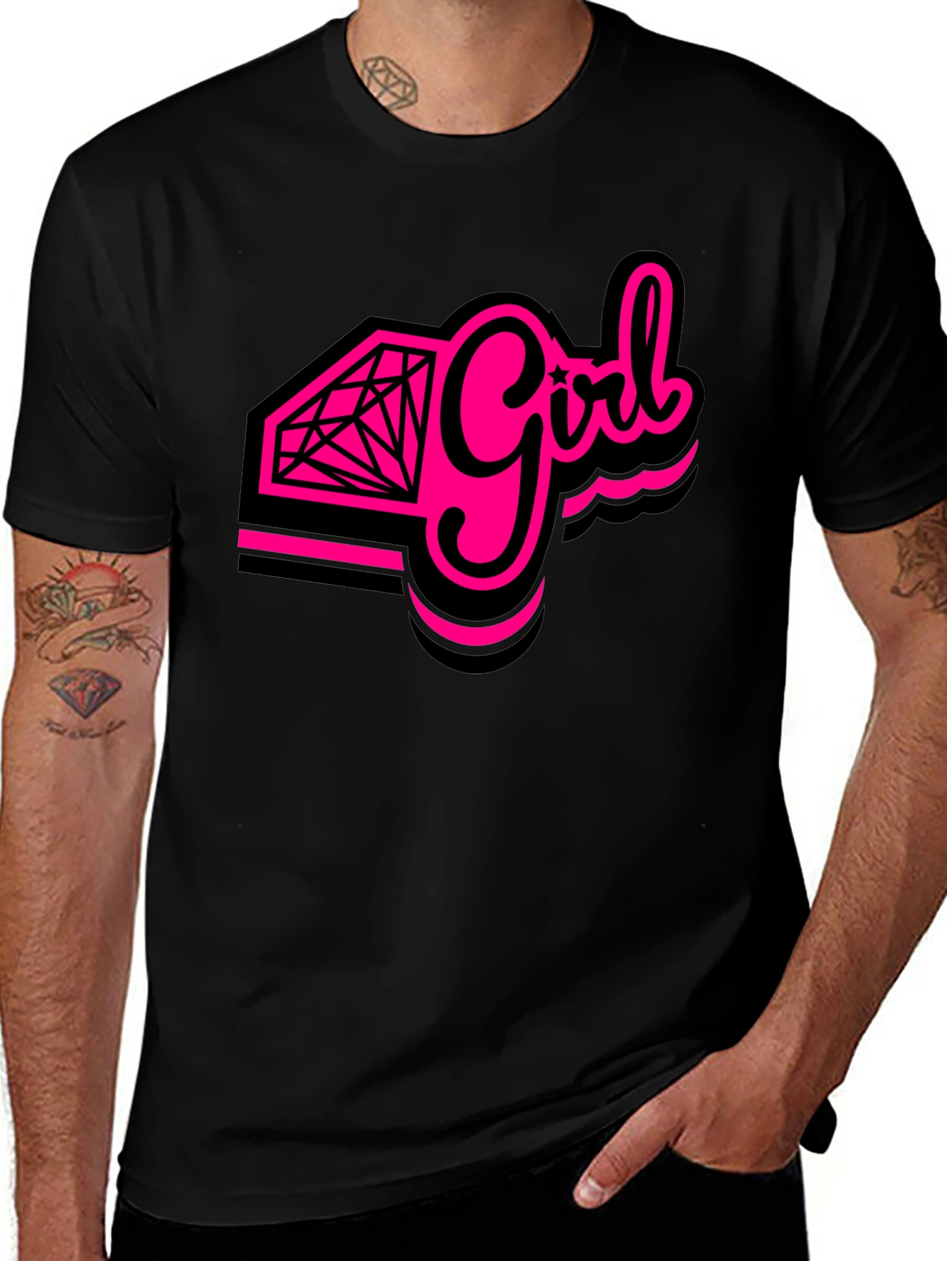 Diamond Girl Graphic Tee - Bold Statement Shirt