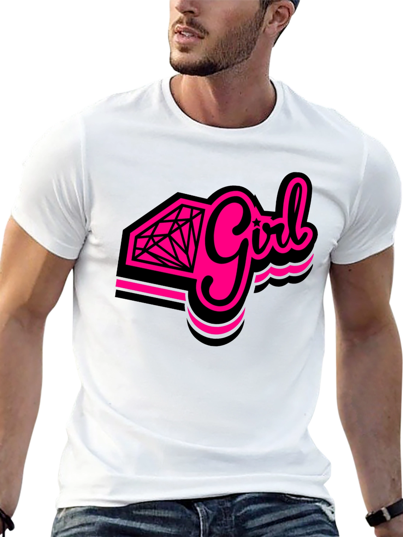 Diamond Girl Graphic Tee - Bold Statement Shirt
