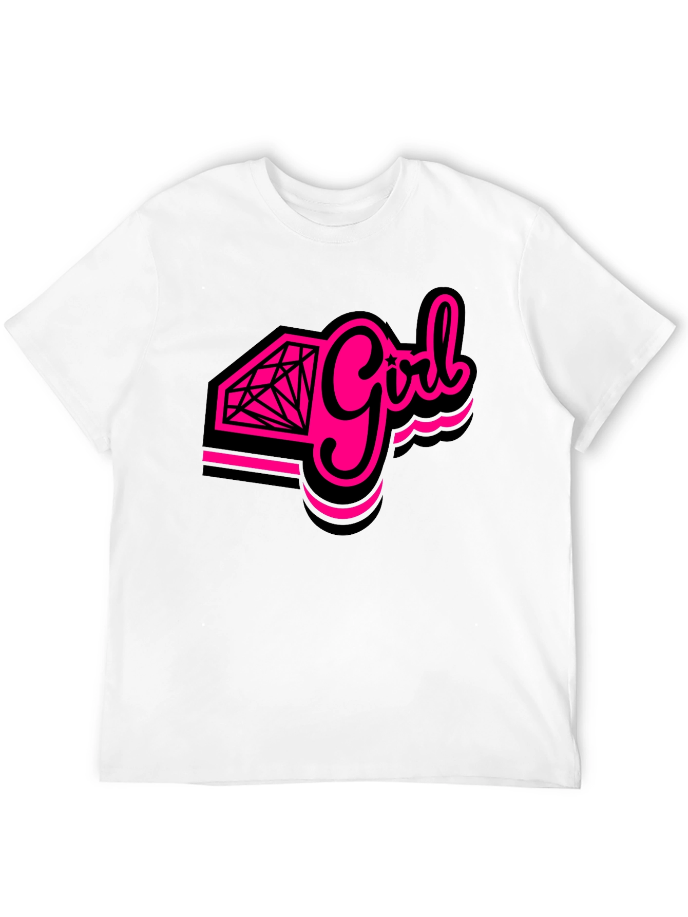 Diamond Girl Graphic Tee - Bold Statement Shirt