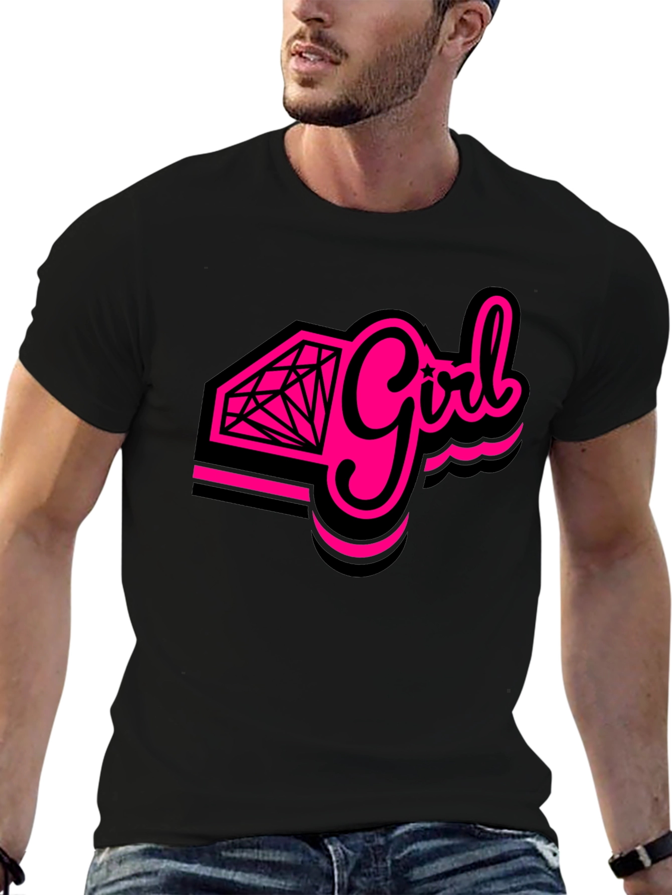 Diamond Girl Graphic Tee - Bold Statement Shirt