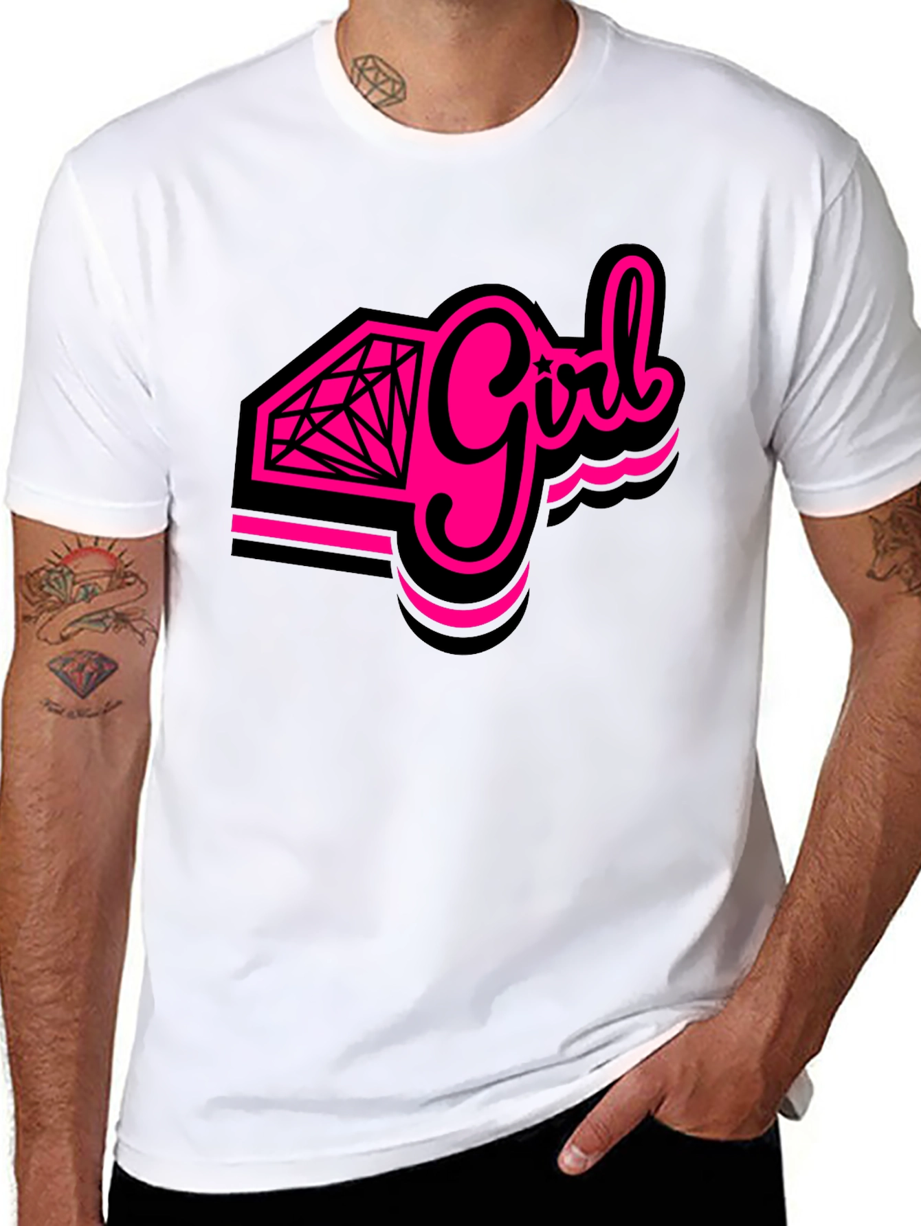 Diamond Girl Graphic Tee - Bold Statement Shirt