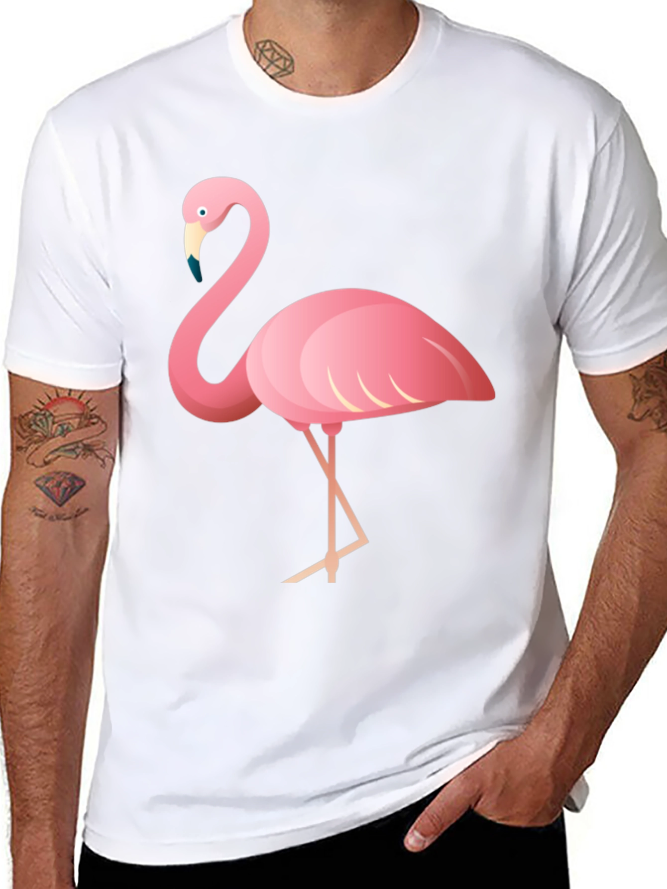 Black Flamingo Graphic Tee - Casual Style