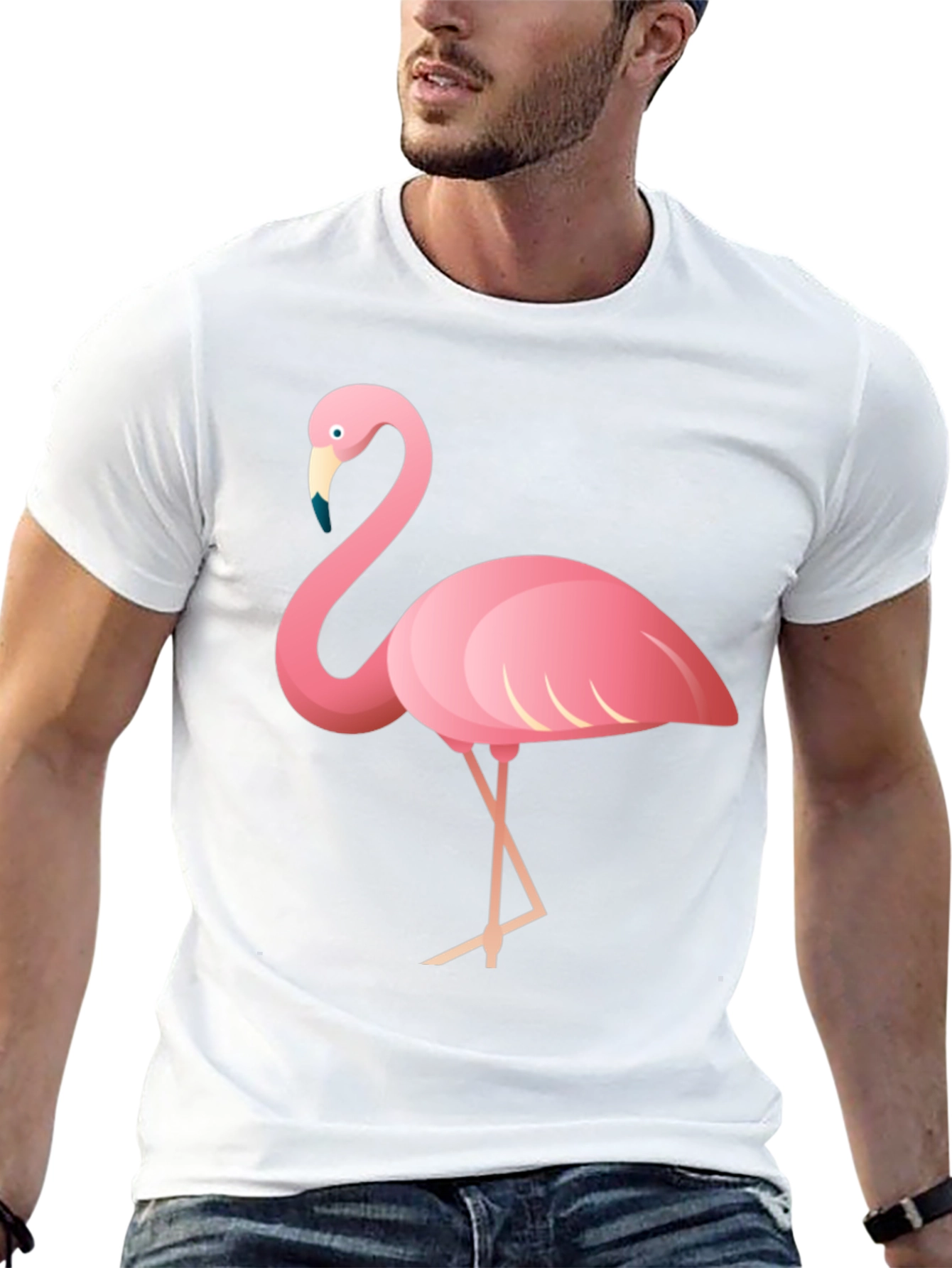 Black Flamingo Graphic Tee - Casual Style
