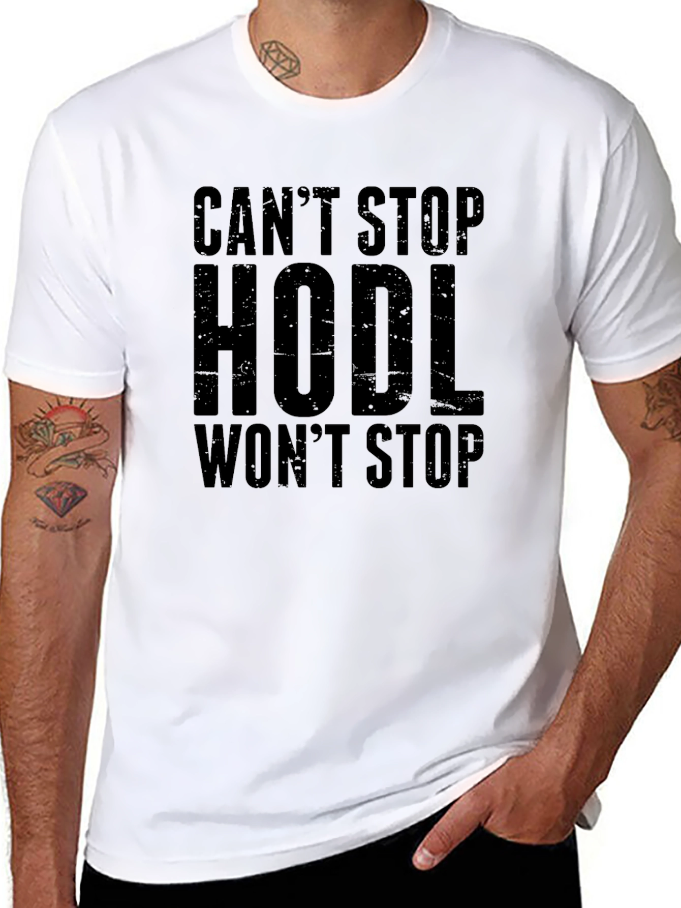 Cant Stop Hodl Wont Stop Black T-Shirt