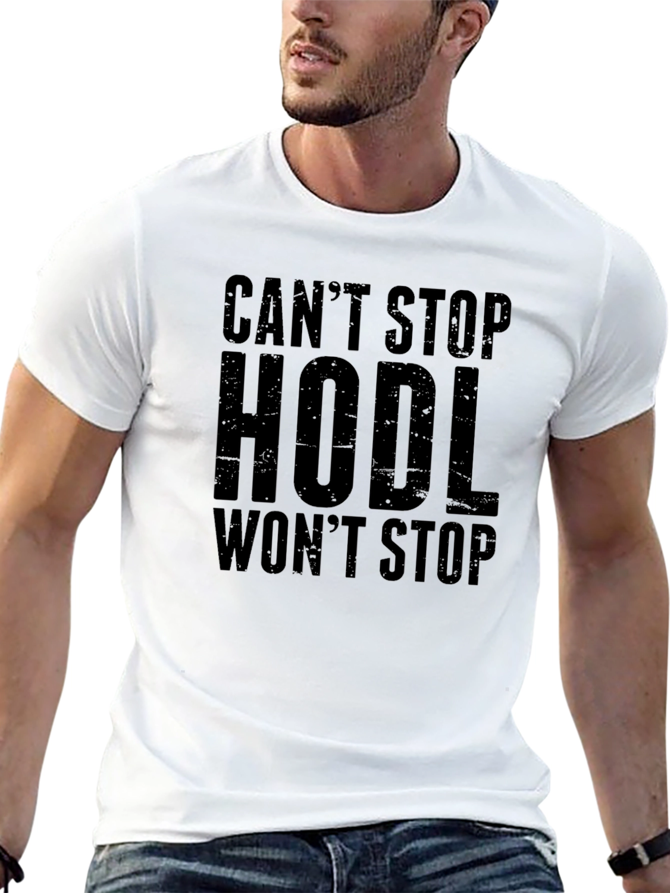 Cant Stop Hodl Wont Stop Black T-Shirt
