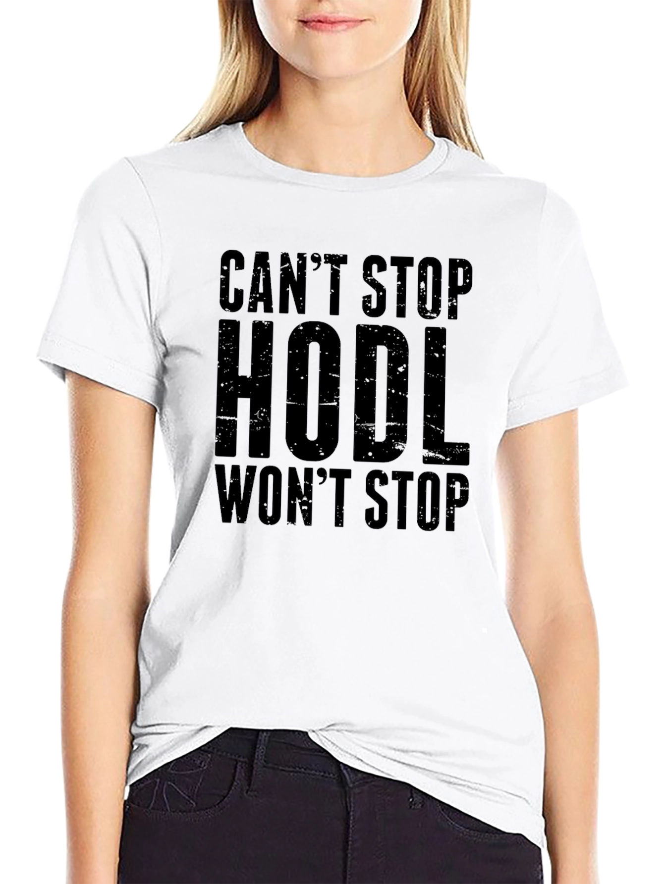Cant Stop Hodl Wont Stop Black T-Shirt