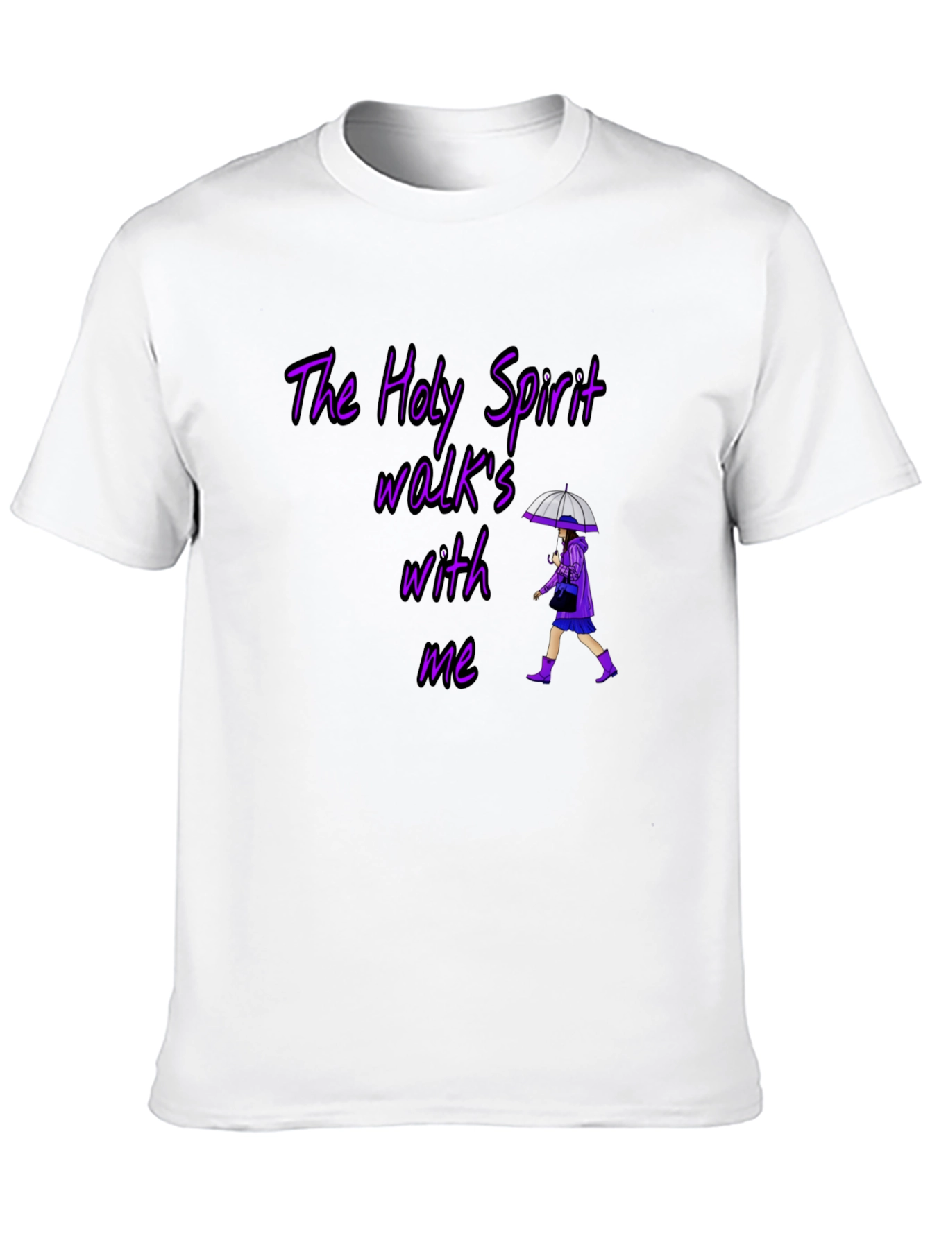 Holy Spirit Graphic T-Shirt - Walk With Me Design