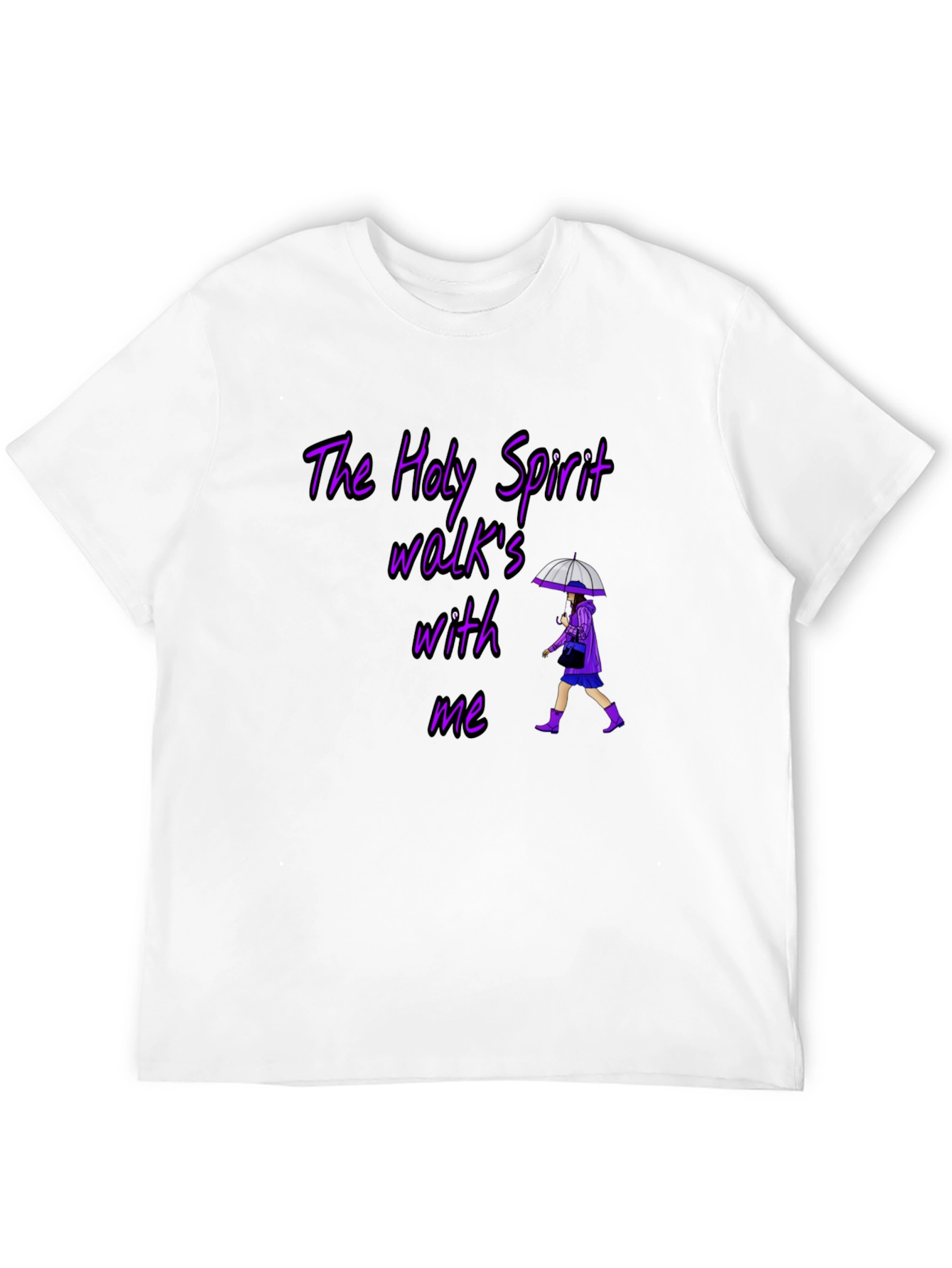 Holy Spirit Graphic T-Shirt - Walk With Me Design