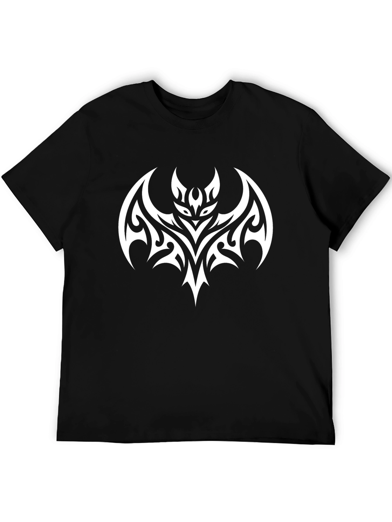 Tribal Bat Graphic Black T-Shirt
