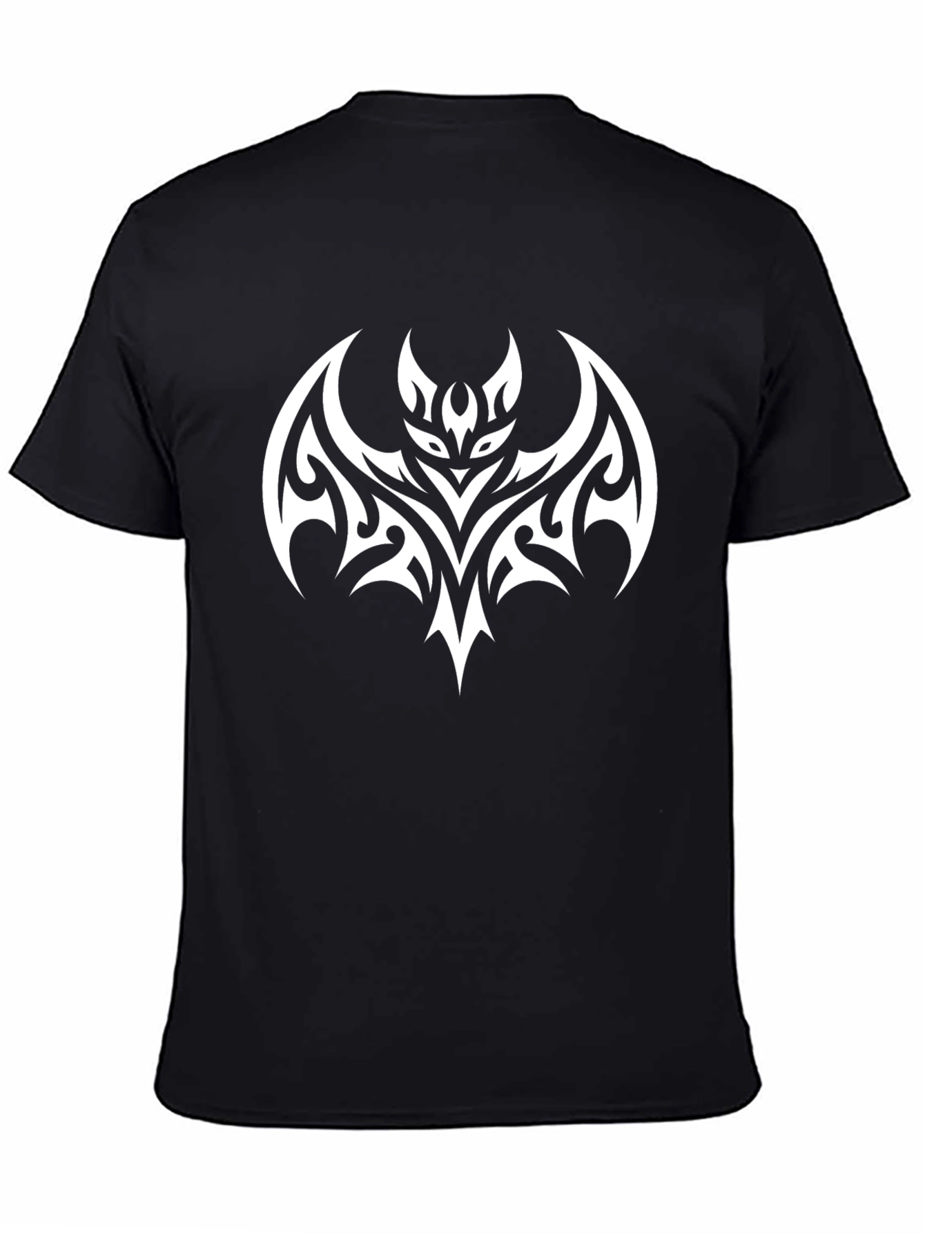 Tribal Bat Graphic Black T-Shirt