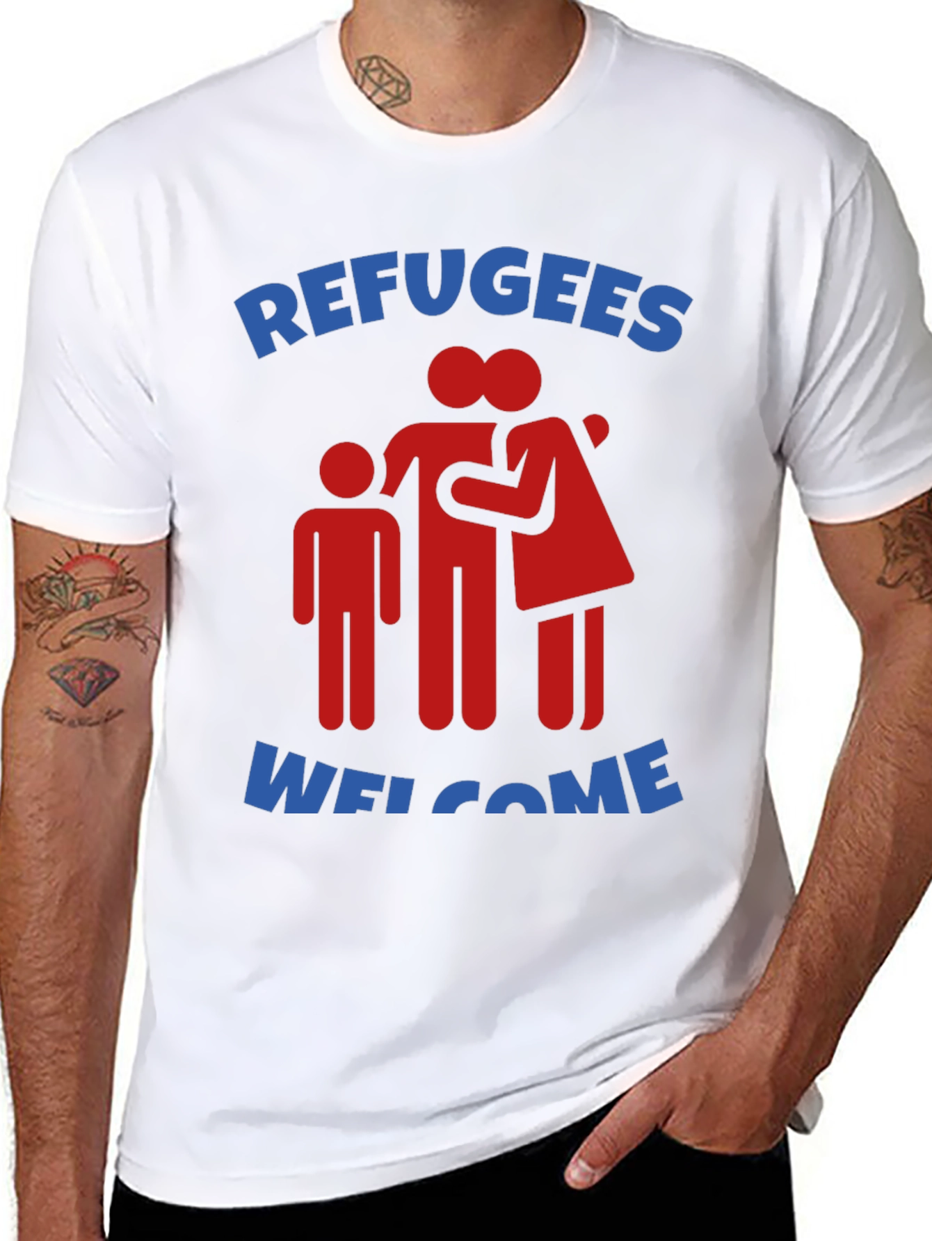 Refugees Welcome Graphic Tee - Show Your Support