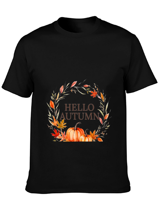 Hello Autumn Graphic Tee - Fall Season Shirt