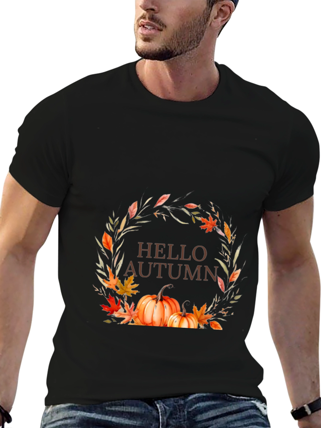 Hello Autumn Graphic Tee - Fall Season Shirt