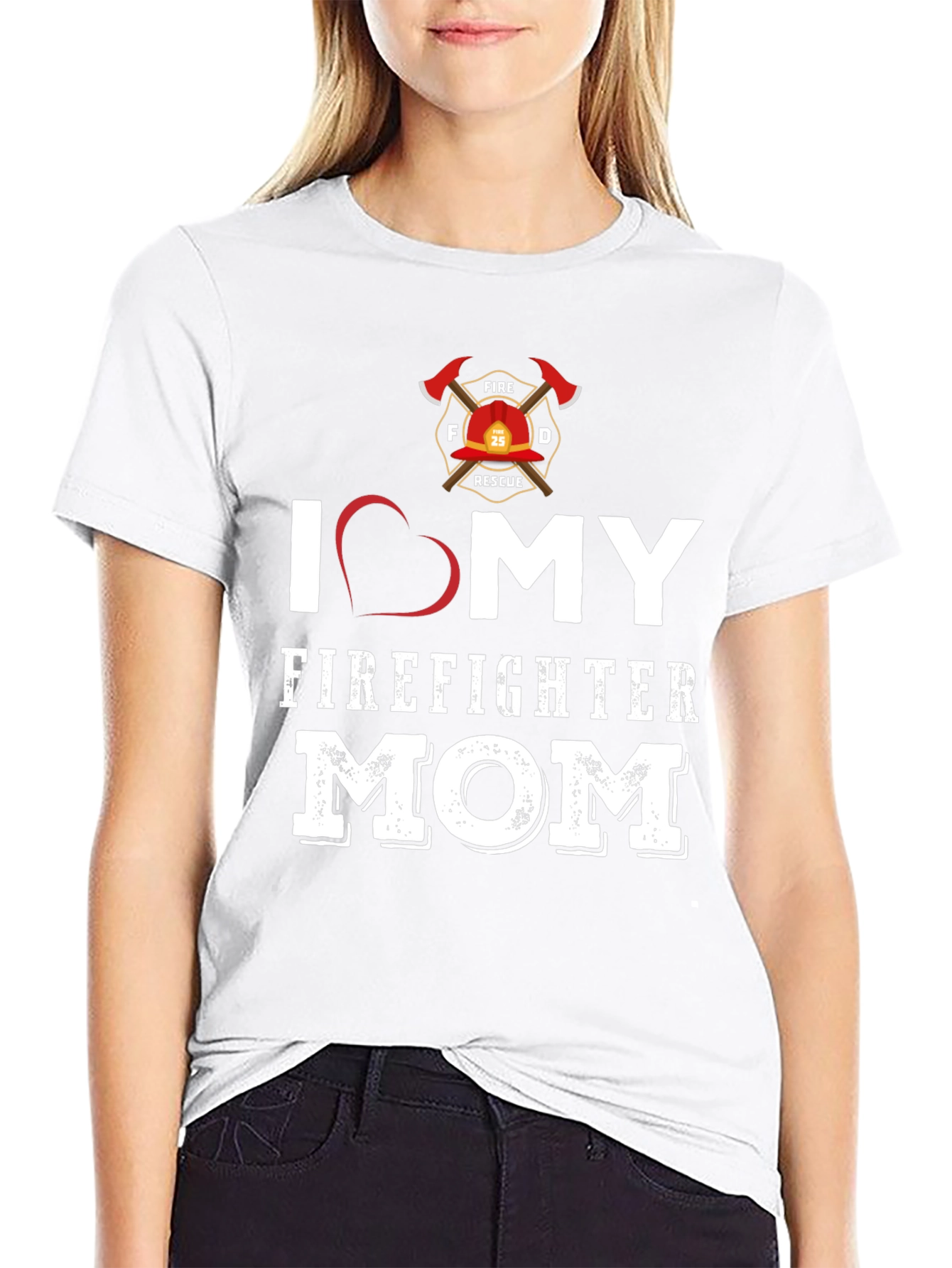 I Love My Firefighter Mom Graphic T-Shirt