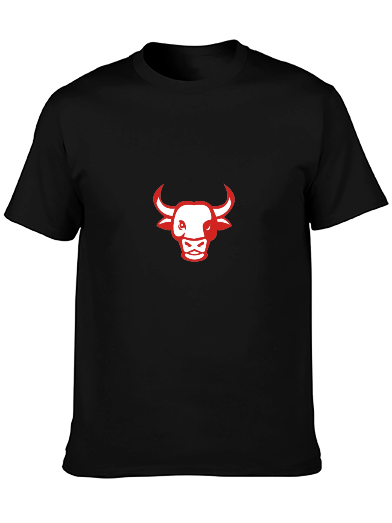 Black T-Shirt with Red Bull Graphic