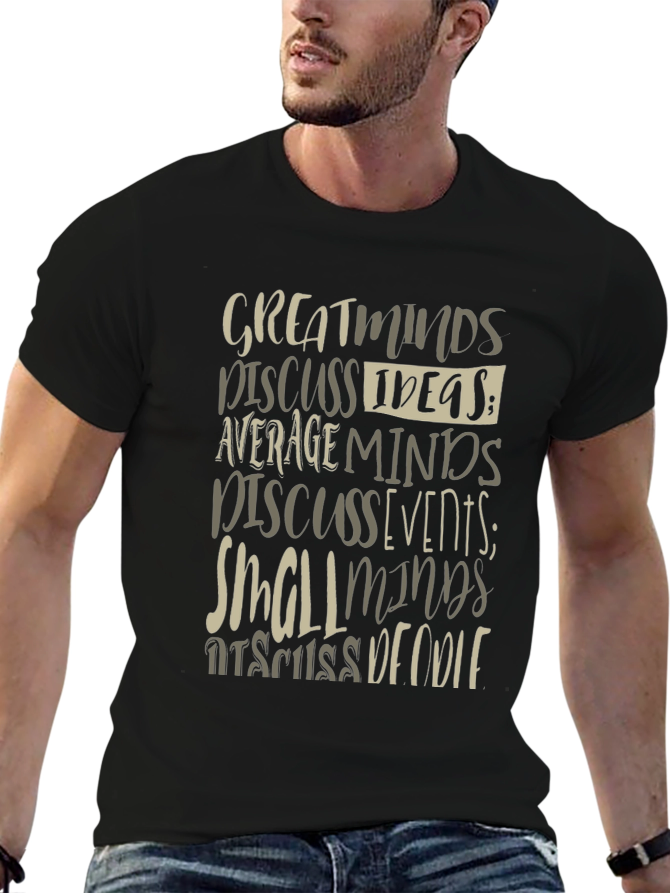 Great Minds Discuss Ideas Graphic Tee