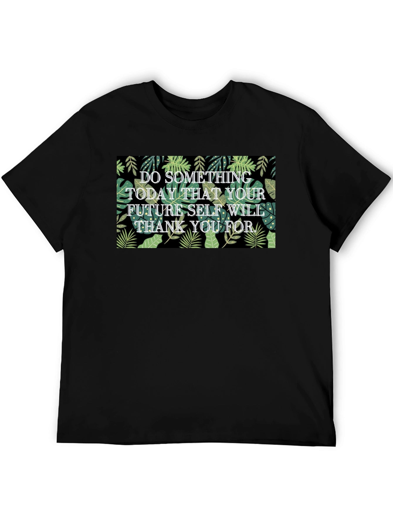 Inspirational Leaf Print T-Shirt